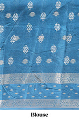 Off white kalamkari design dola silk saree with contrast bentex border and printed blouse