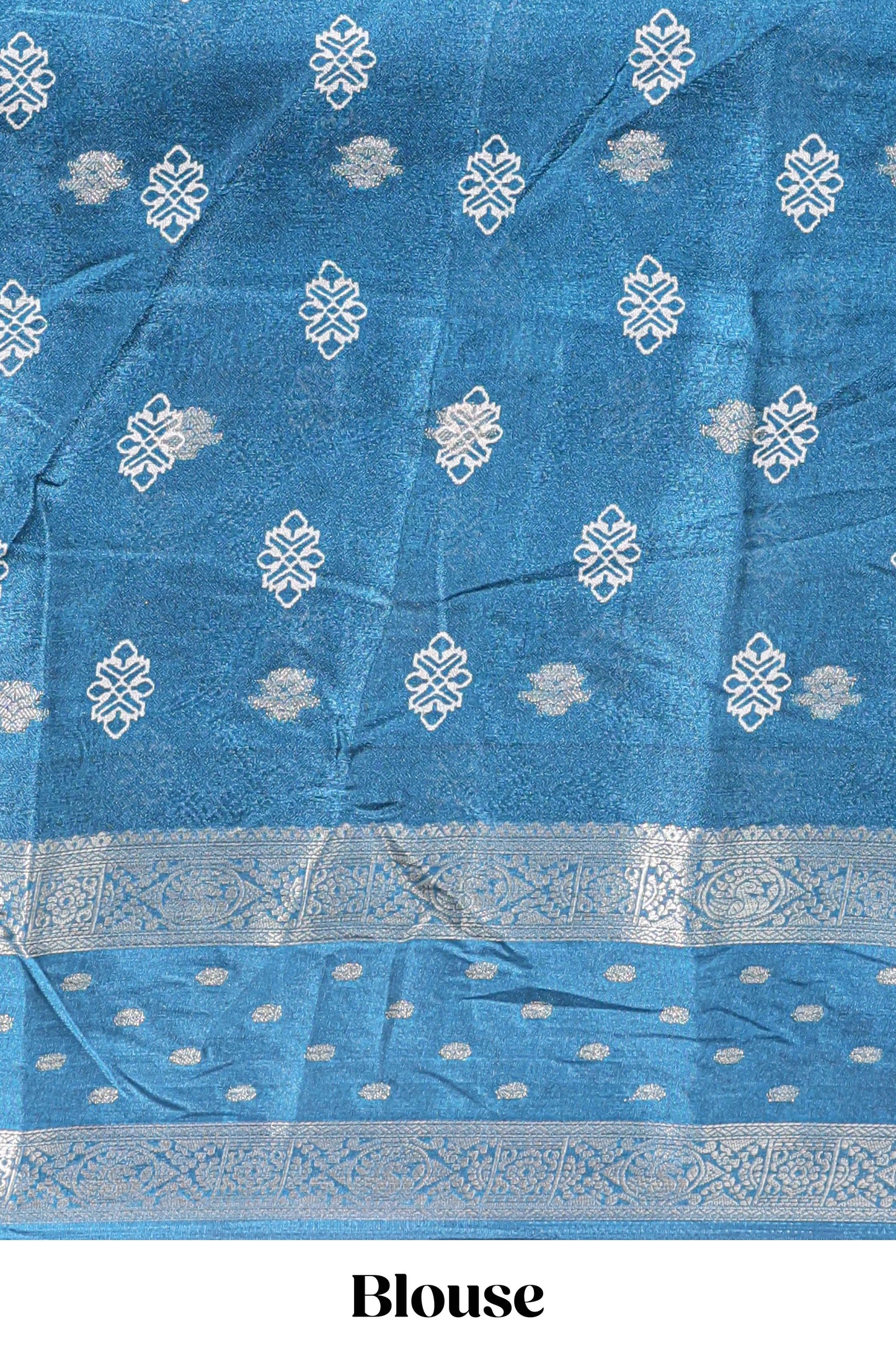 Off white kalamkari design dola silk saree with contrast bentex border and printed blouse
