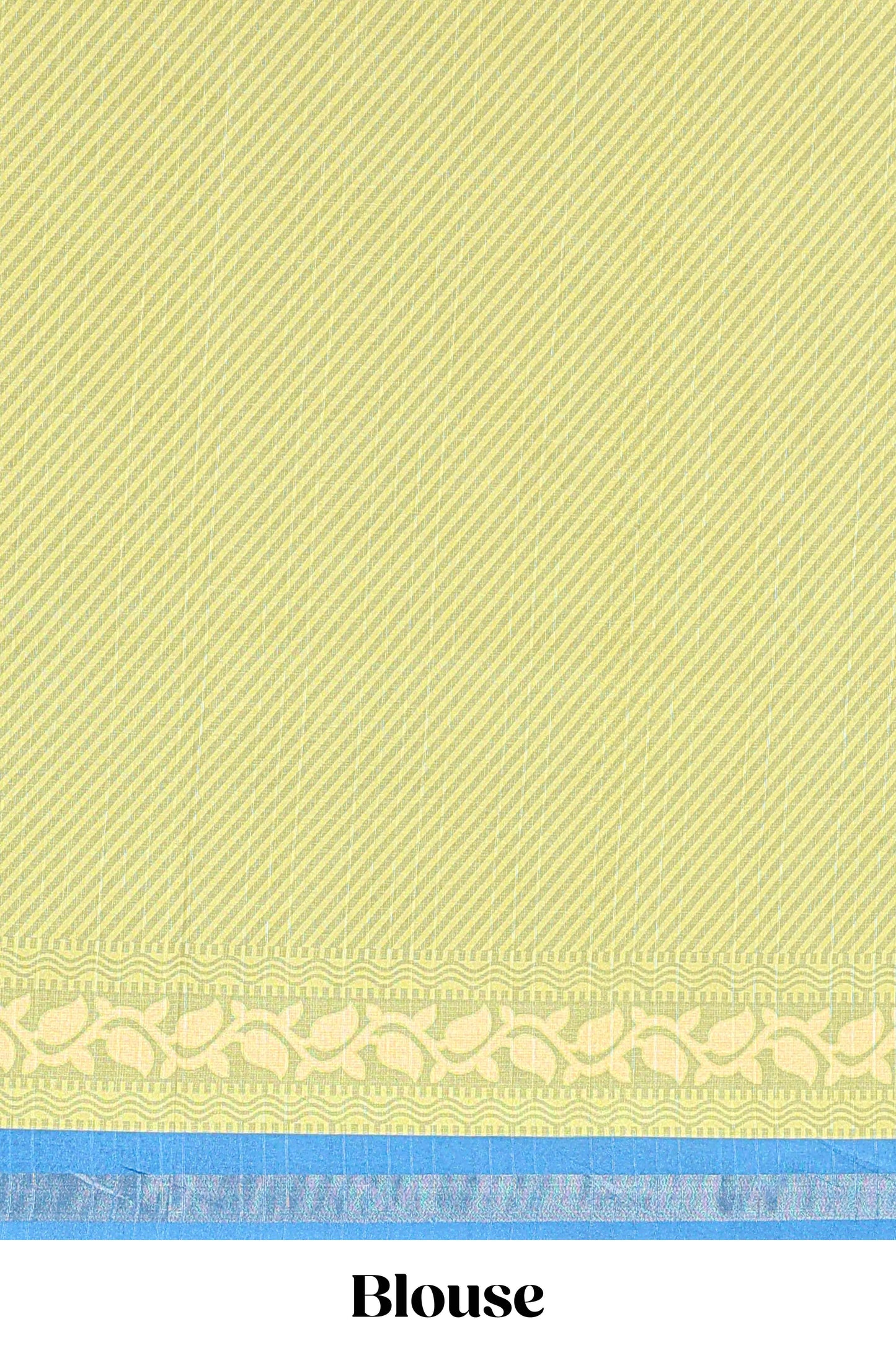 Green semi tussar silk saree with all over paisley butta, geometric ikkat pattern and zari border