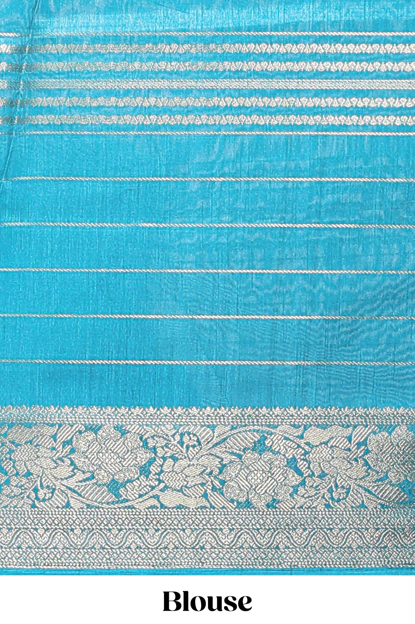 Green stripes dola silk saree with bottom peacock design, contrast zari border and printed pallu