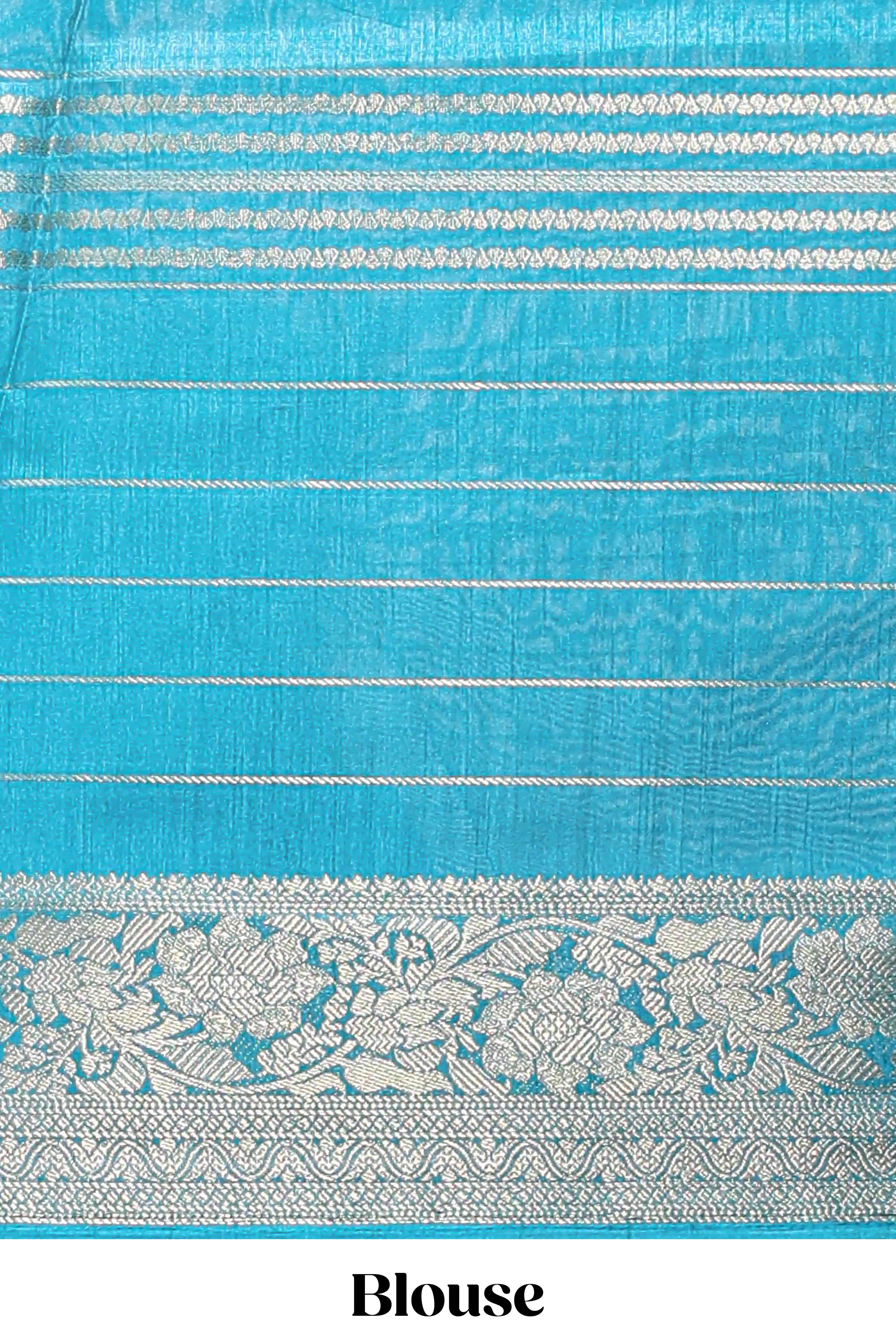 Green stripes dola silk saree with bottom peacock design, contrast zari border and printed pallu