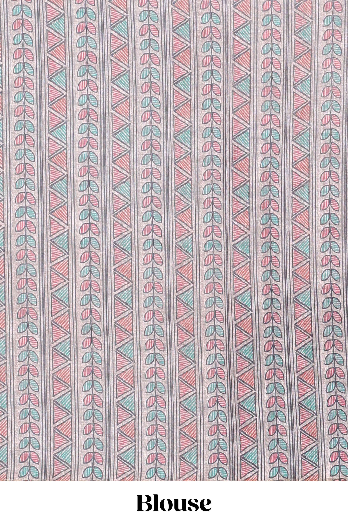 Pink geometric pattern bandhani style linen cotton saree with self zari border and contrast printed pallu & blouse