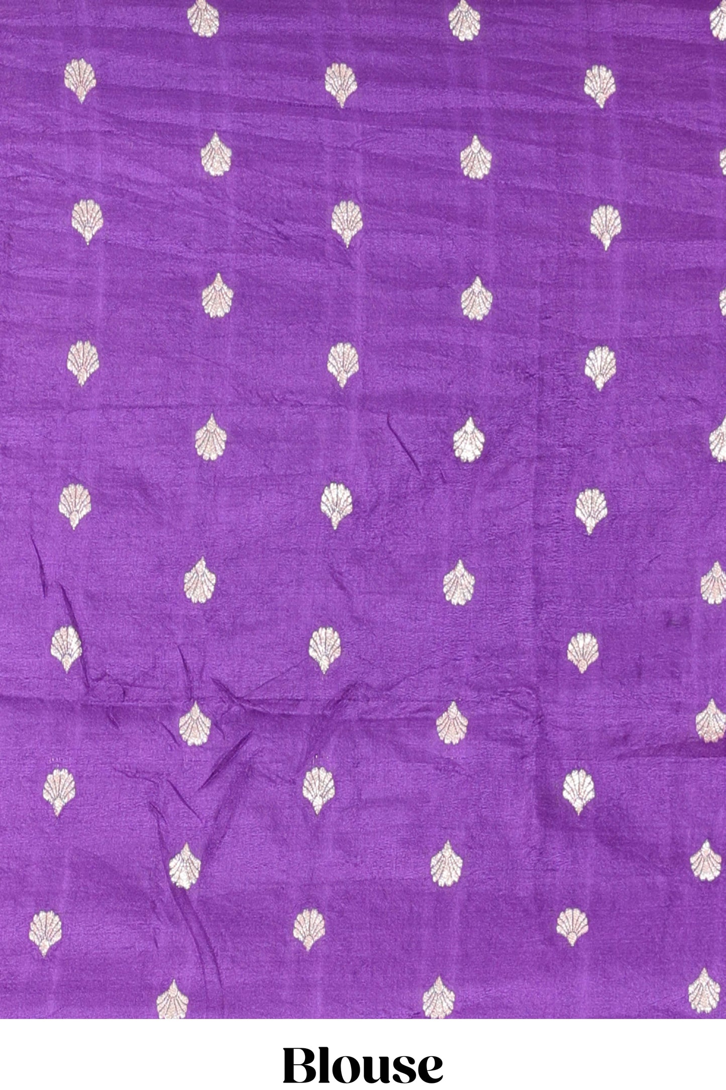 Blue viscose dola silk saree with all over checked butta design, contrast zari border and pallu