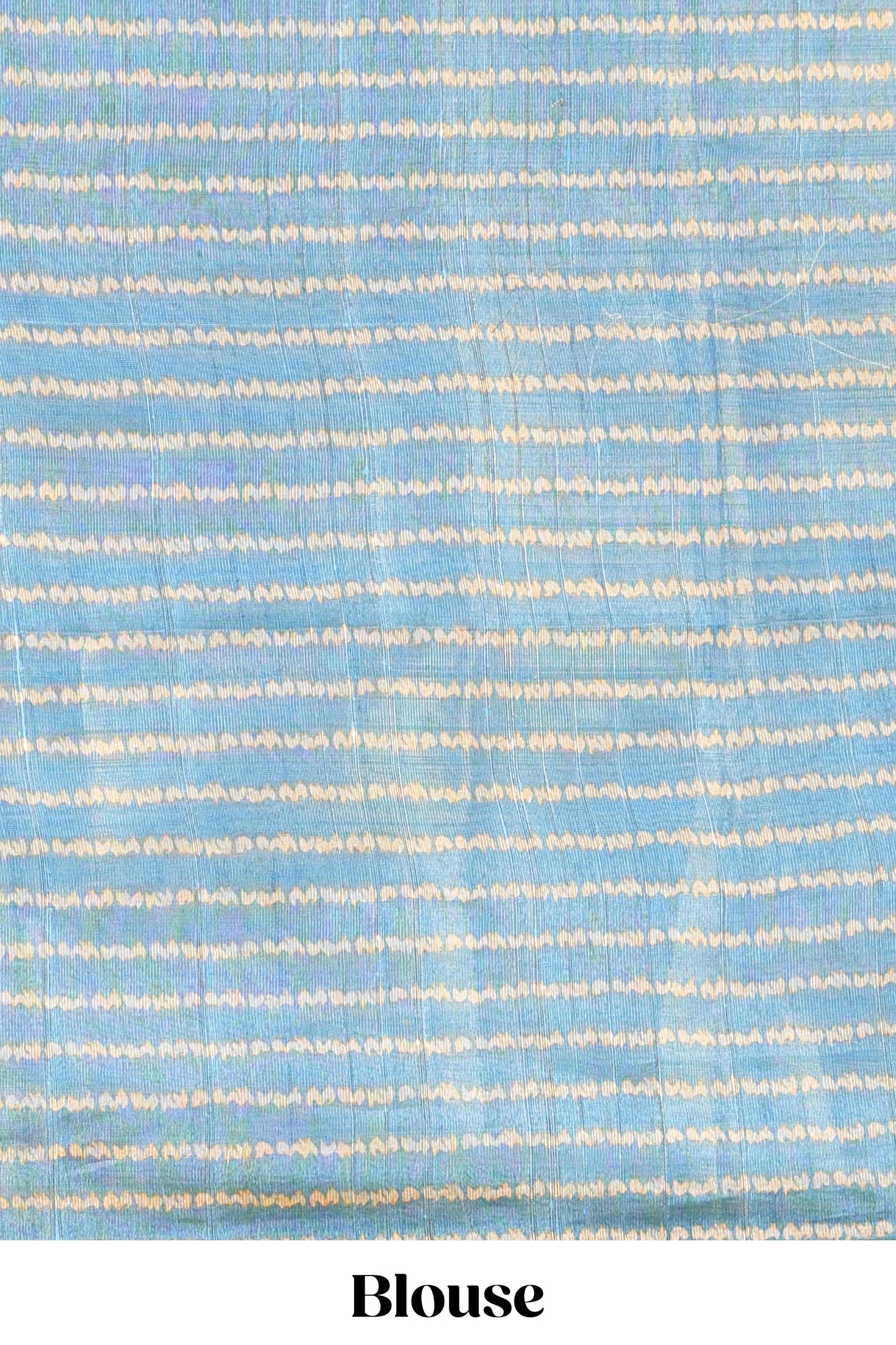 Sandal semi tussar digital batik print saree with contrast blouse and pallu