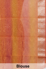 Tissue Crush Multi Colour Saree With Zari Border