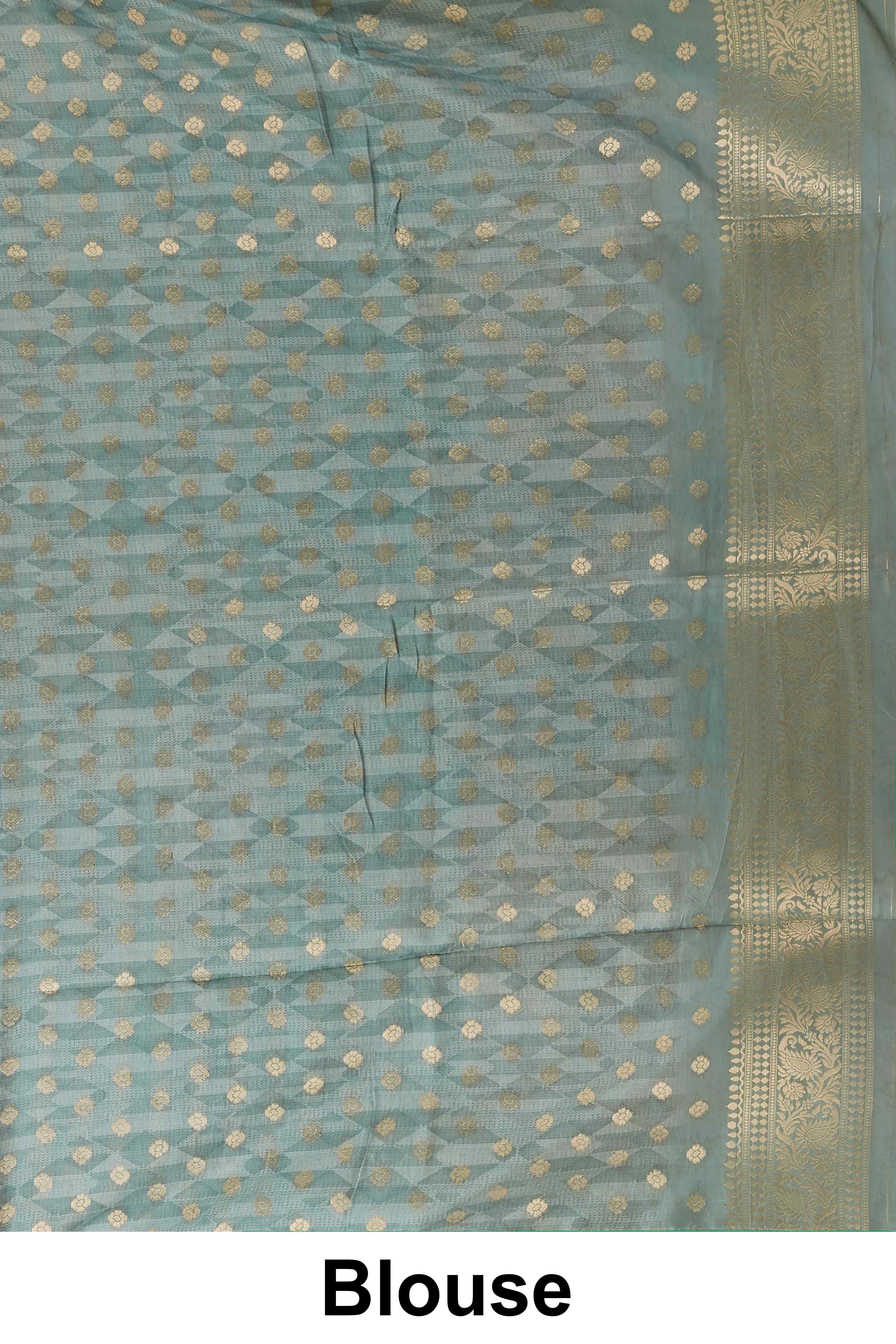 Tussar Digital Print With Zari Border