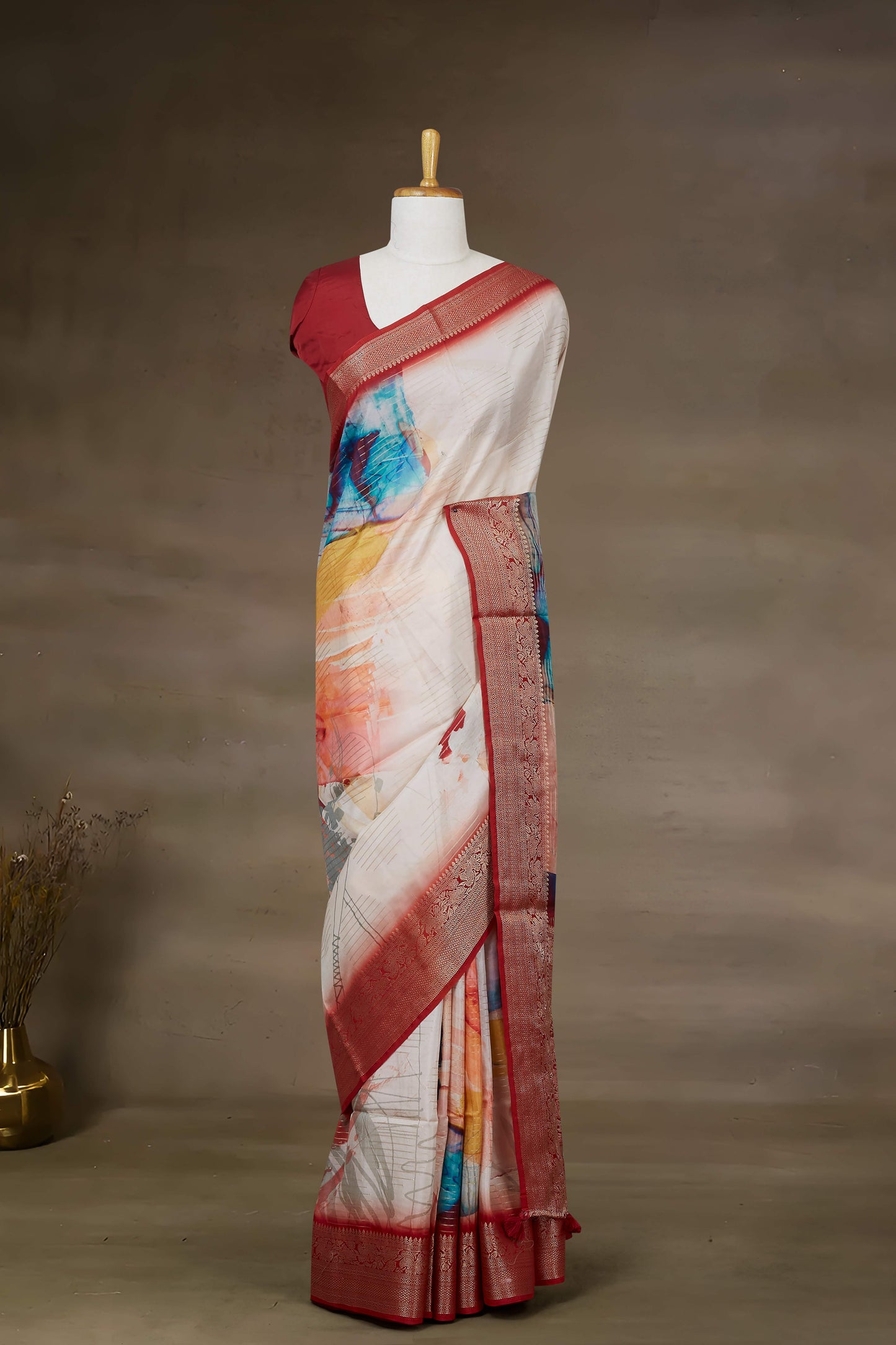 Red Tussar Sarees