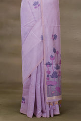 Lavender South Cotton Flower Design With Border less
