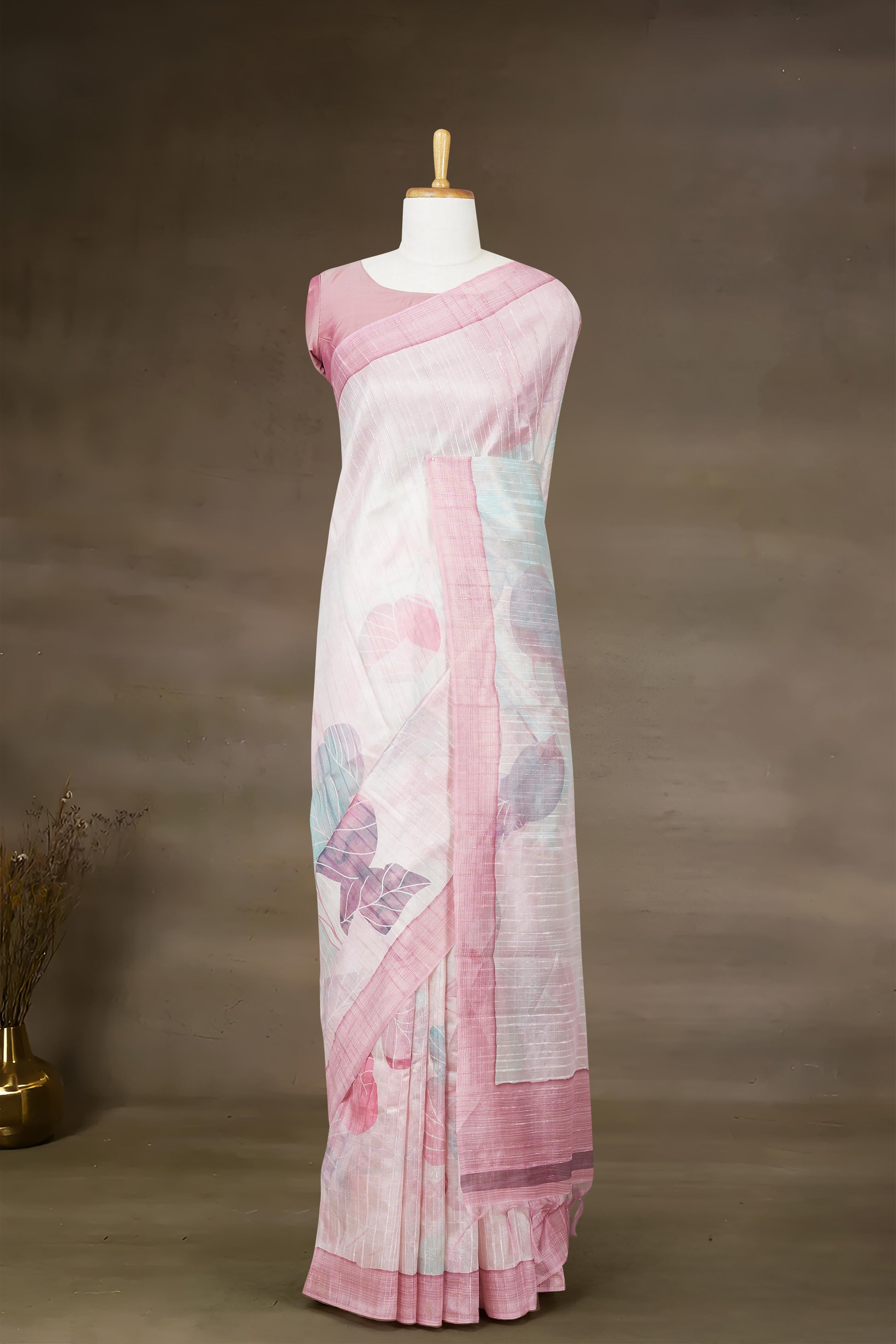Pink Printed Sarees