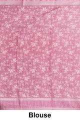 Linen Saree Floral Print Across The Body