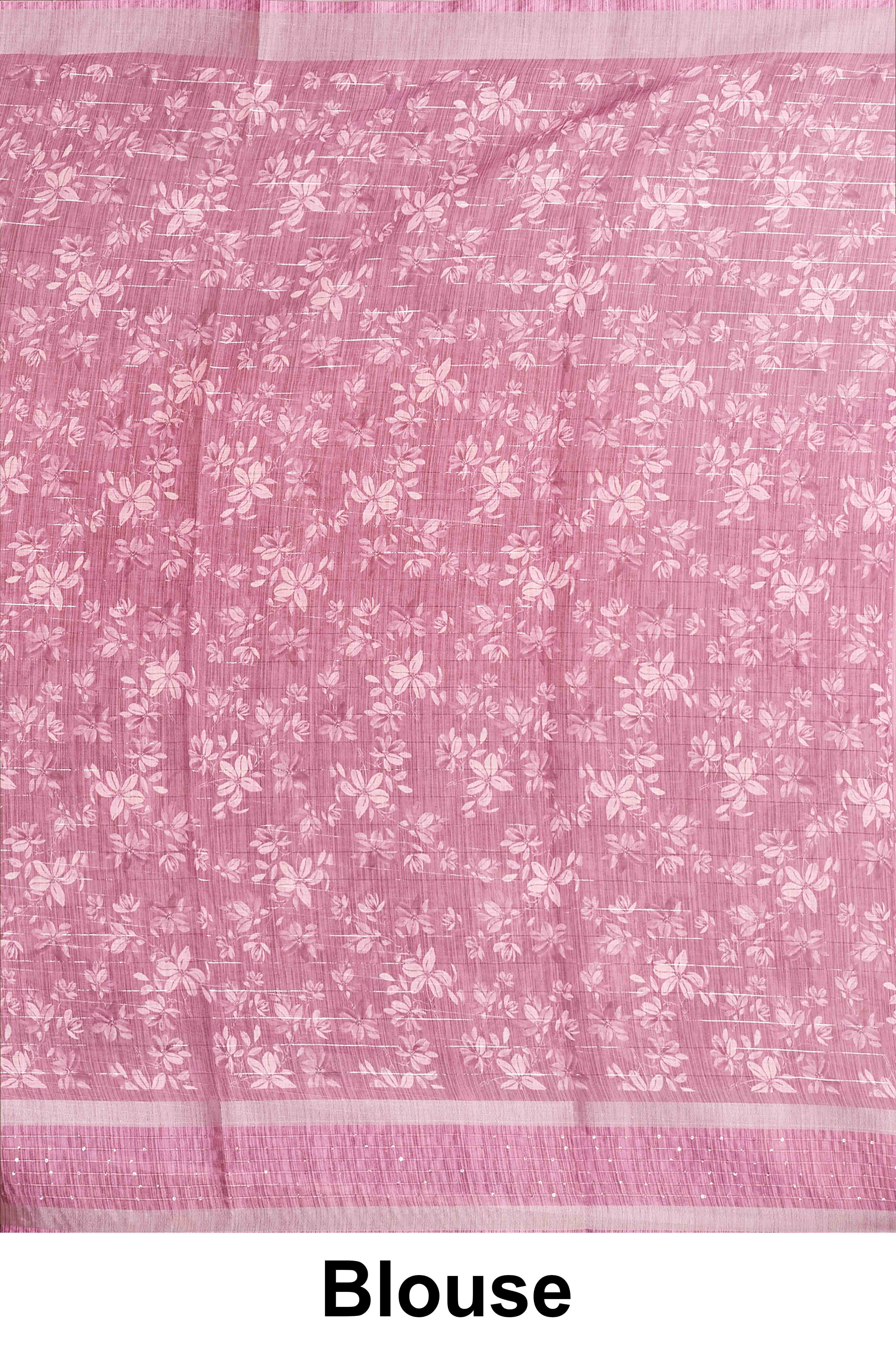 Linen Saree Floral Print Across The Body