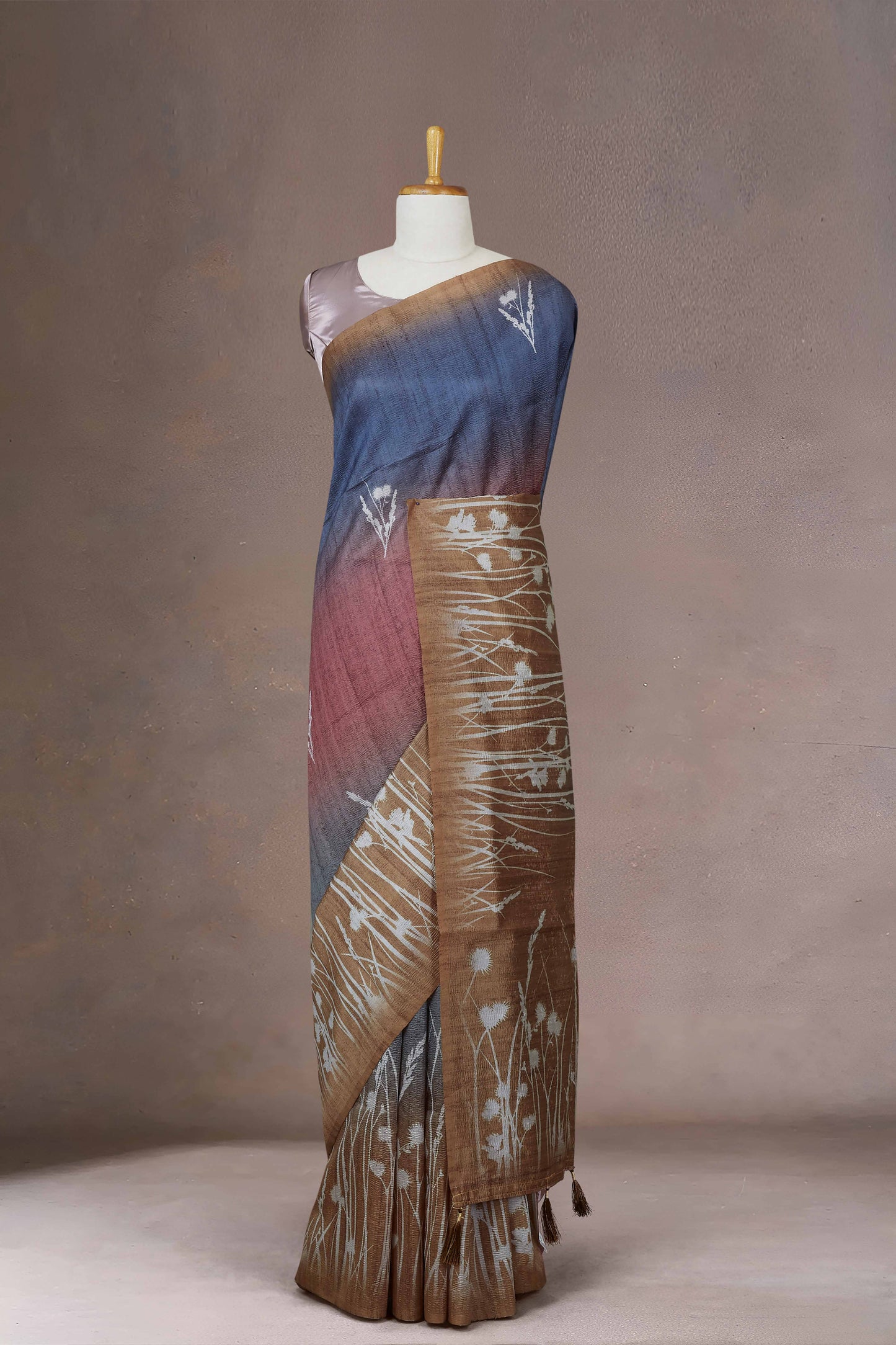 Brown Printed Sarees