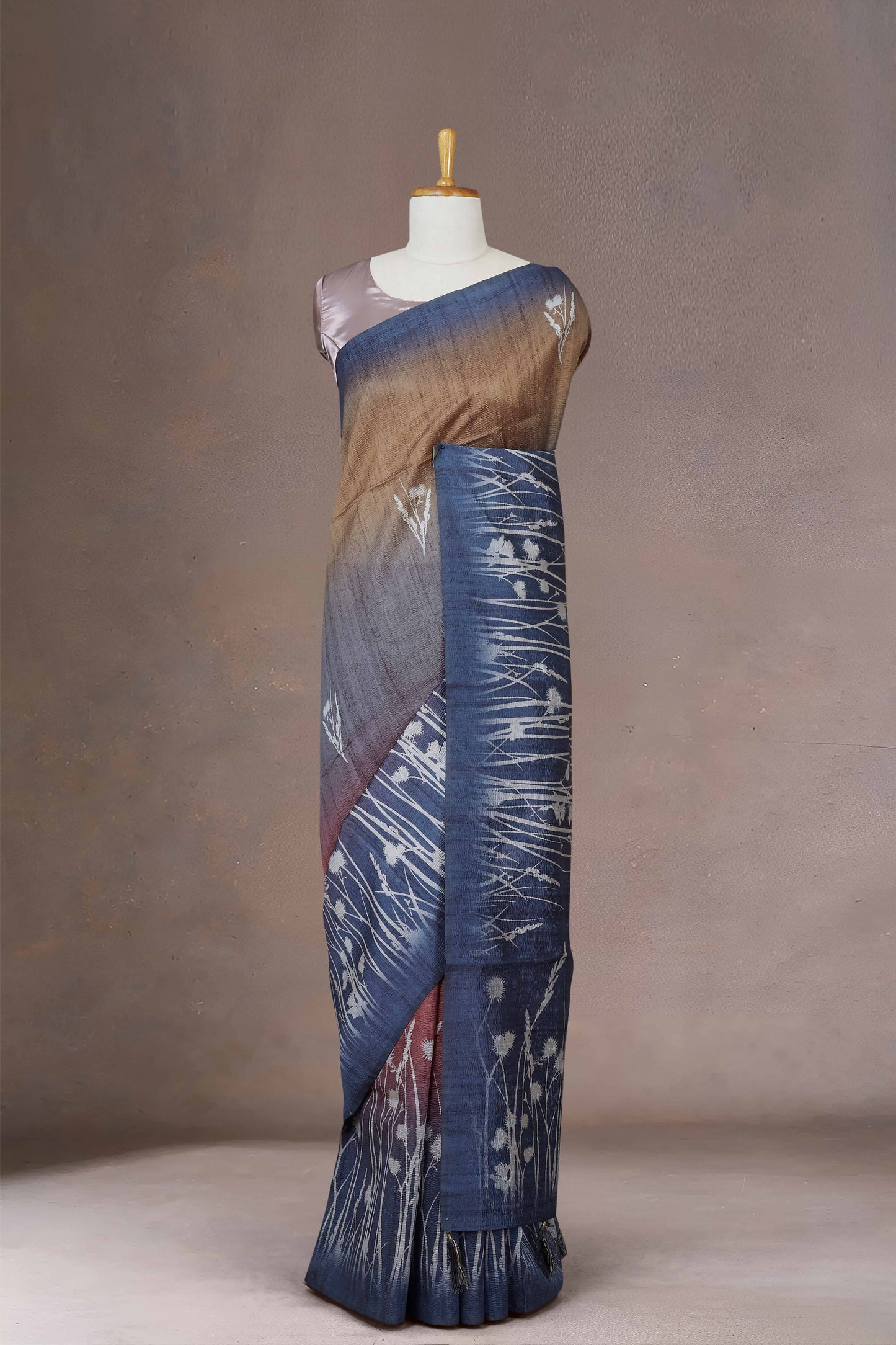 Blue Printed Sarees
