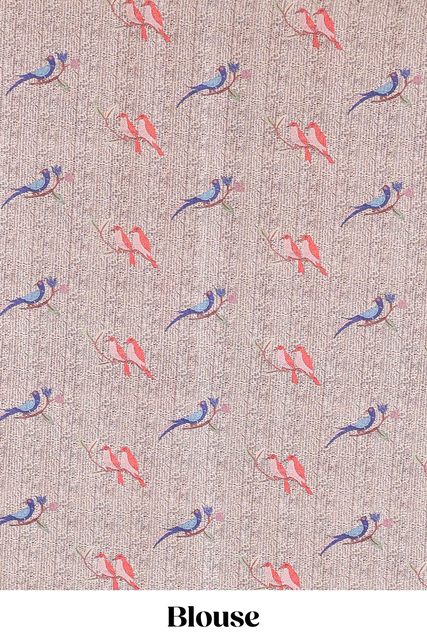 Brown art tussar silk saree with traditional dot print and paithani-style floral and animal motifs