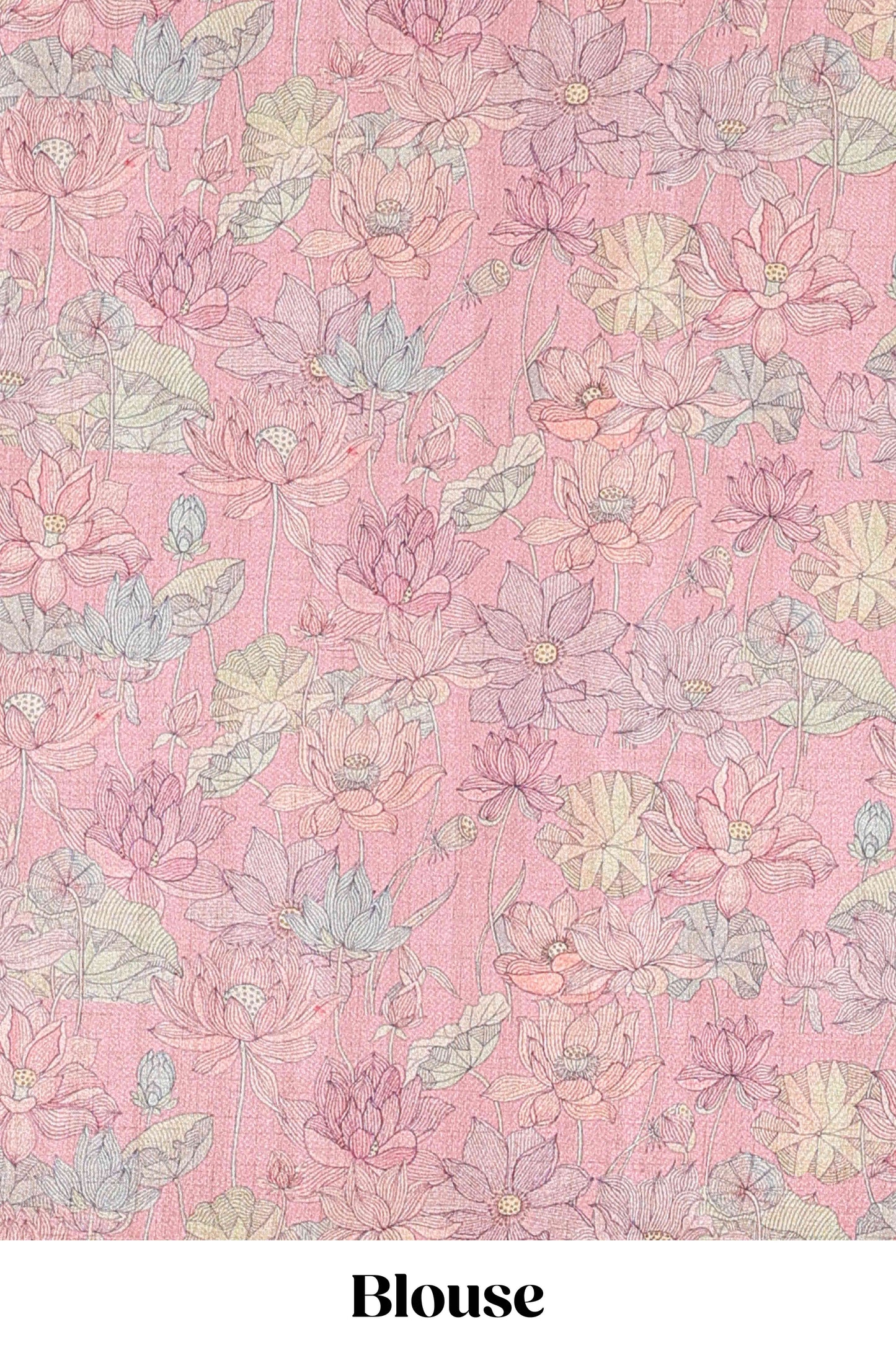 Beige art tussar silk saree with small zari butta weaving and floral print border and pallu