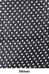 Borderless black floral print south cotton saree with matching butta blouse
