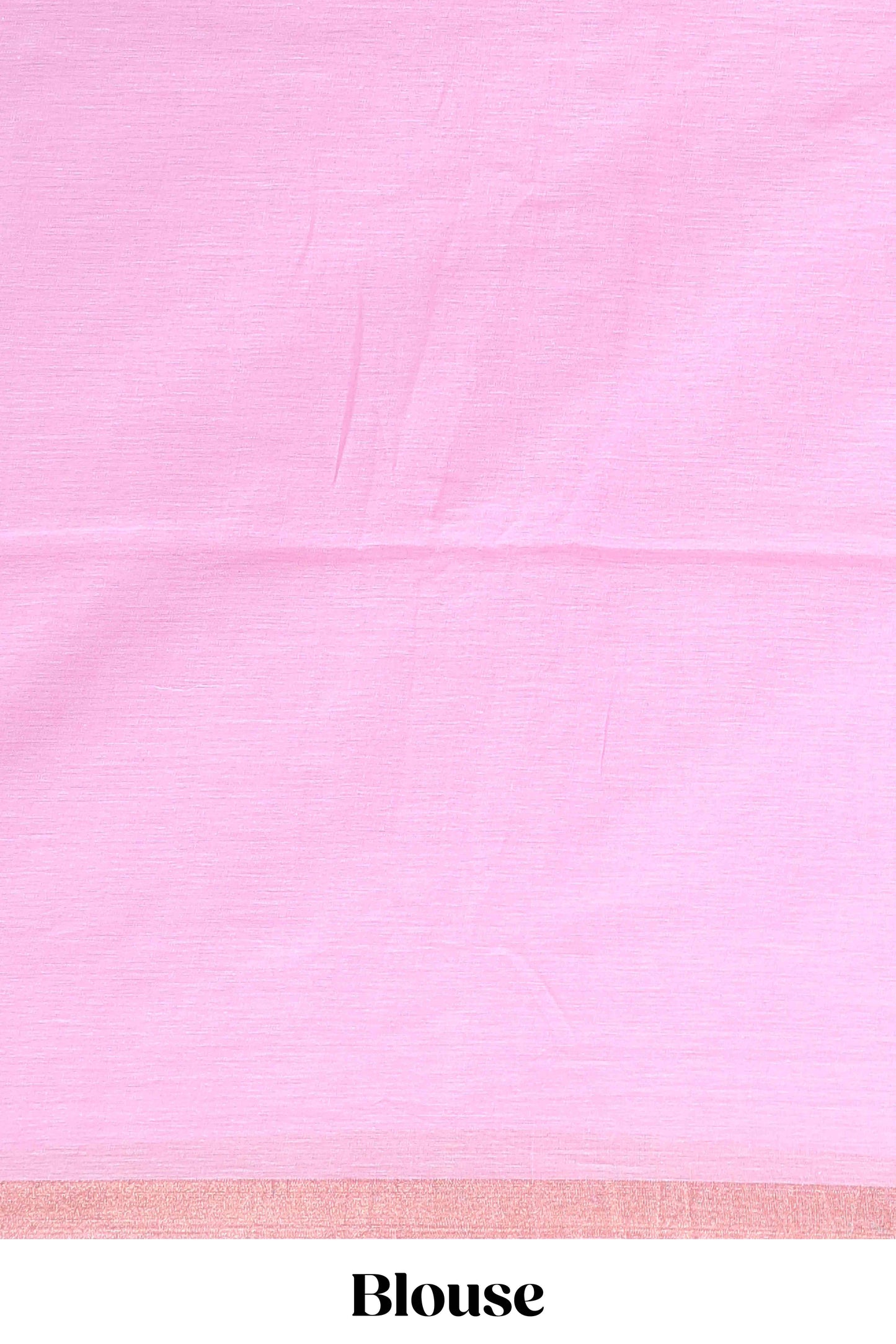 Pink plain south cotton saree with zari border and pallu