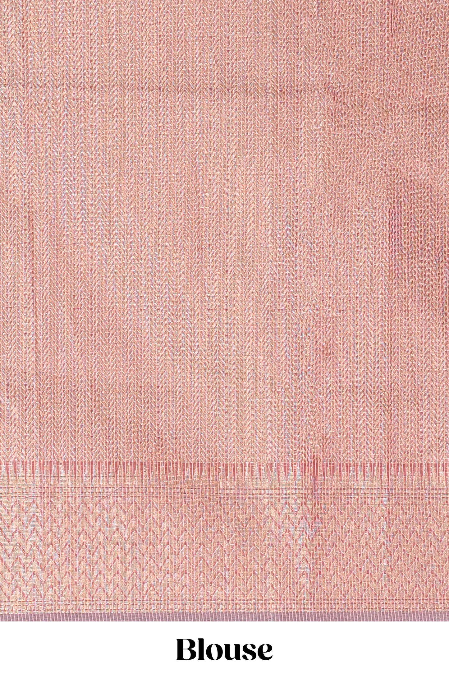 Pink geometric zari weaving kota cotton saree with zig zag zari border and pallu