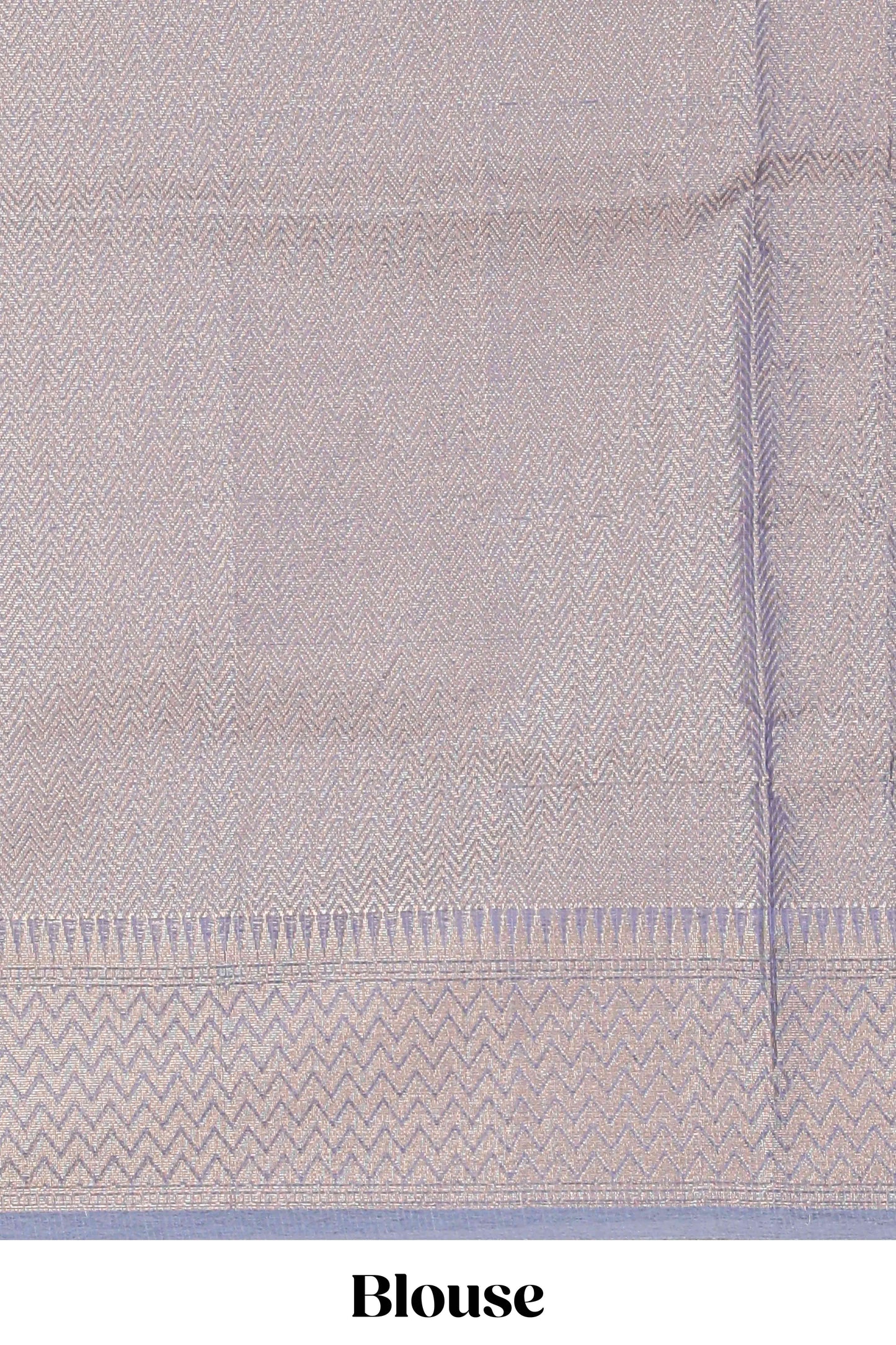 Blue geometric zari weaving kota cotton saree with zig zag zari border and pallu