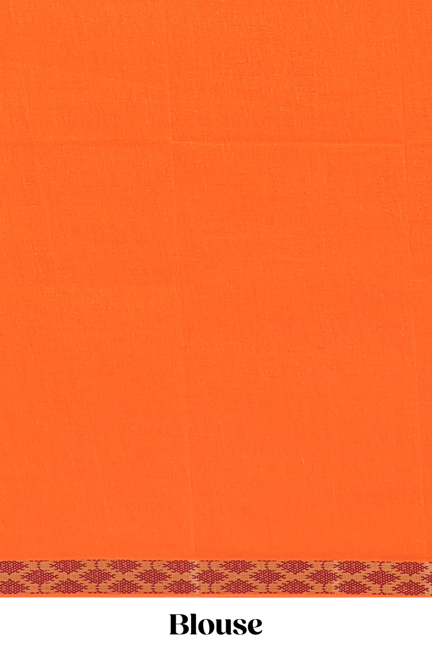 Orange floral embroidery butta bengal cotton saree with contrast border and matching pallu