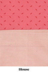 Pink leaf design bengal cotton saree with contrast border and matching pallu