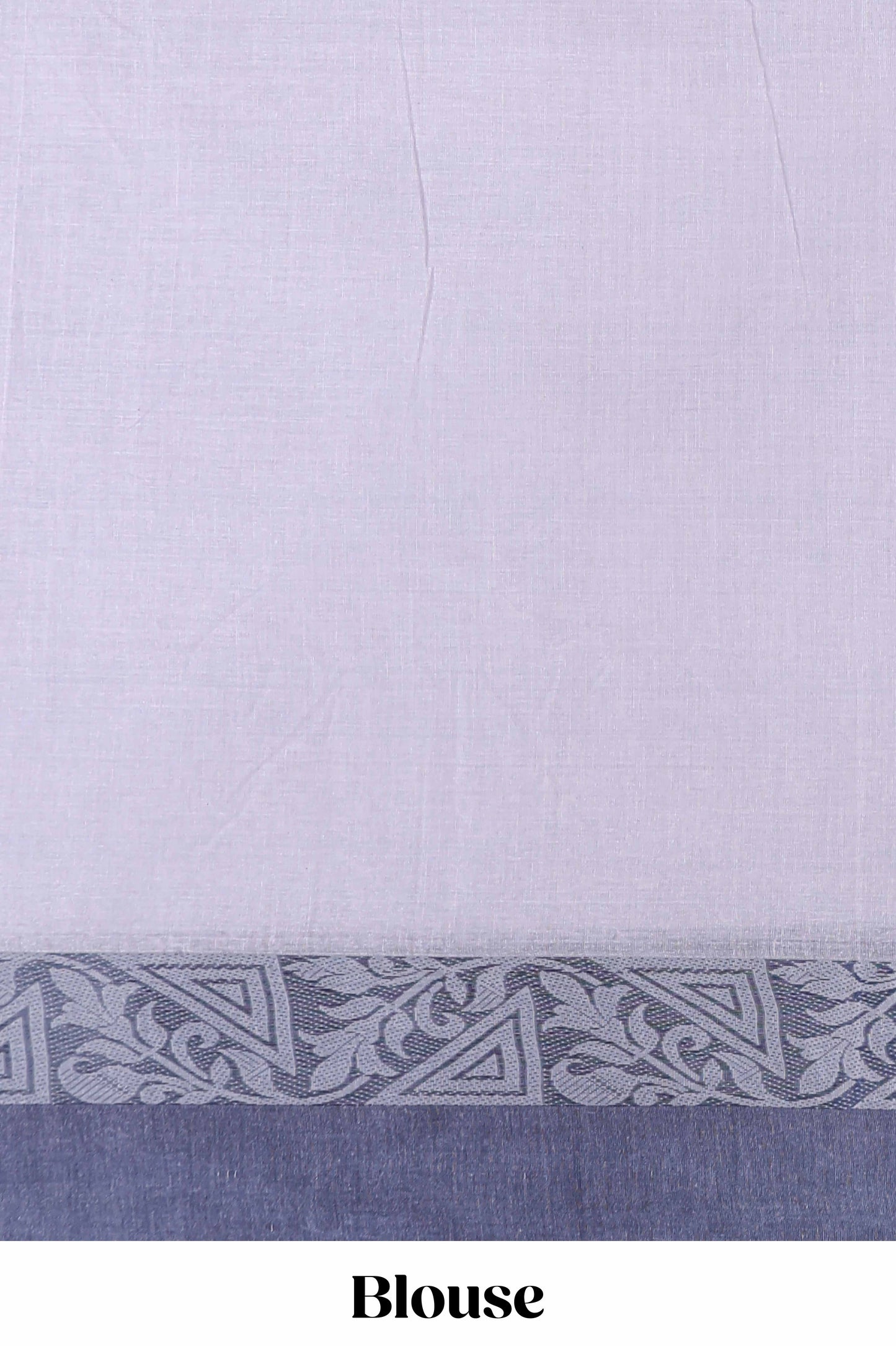 Lavender plain bengal cotton saree with contrast border and matching striped pallu