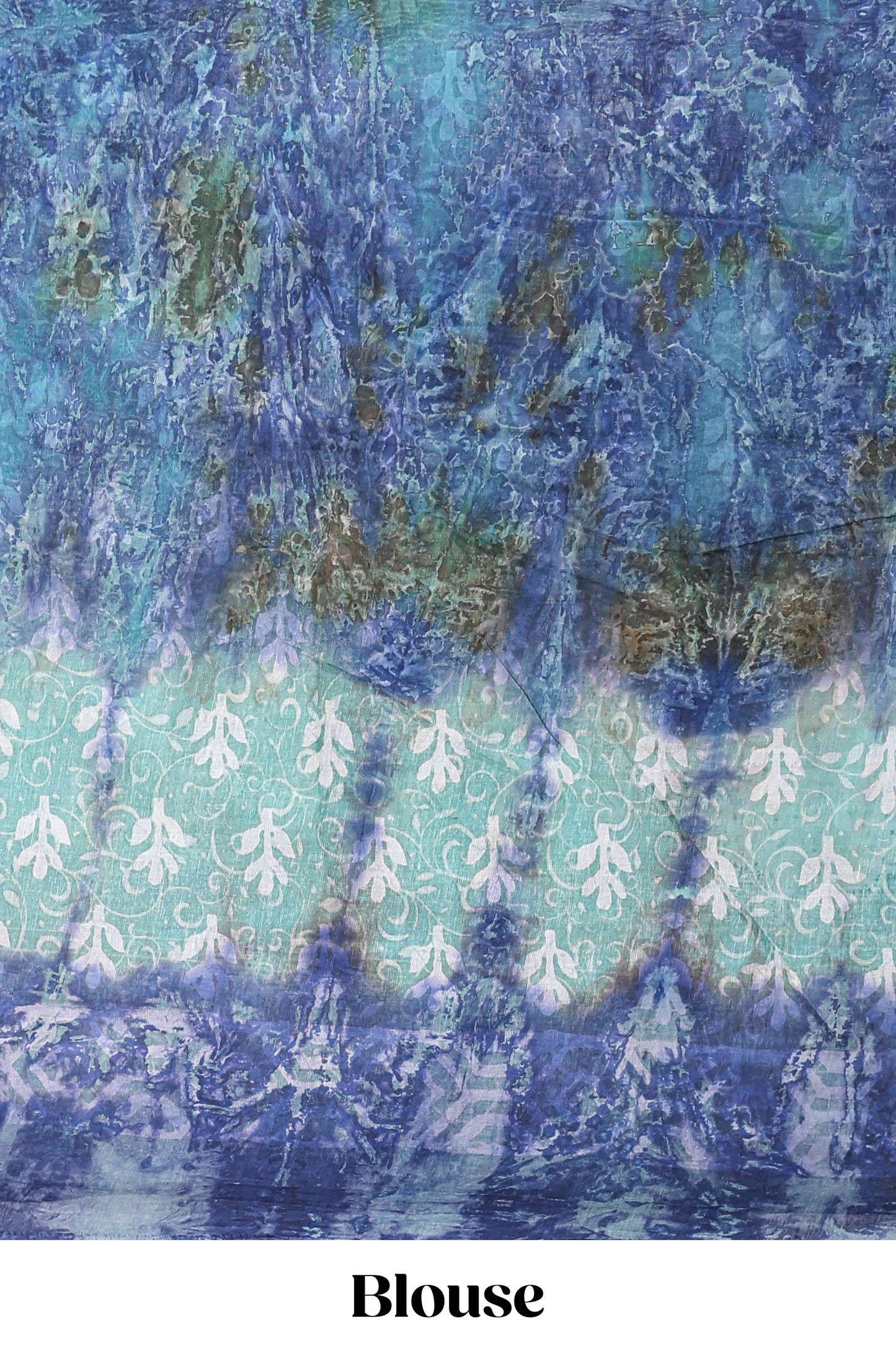 Borderless multicolor tie and dye shibori print mul mul cotton saree with matching pallu