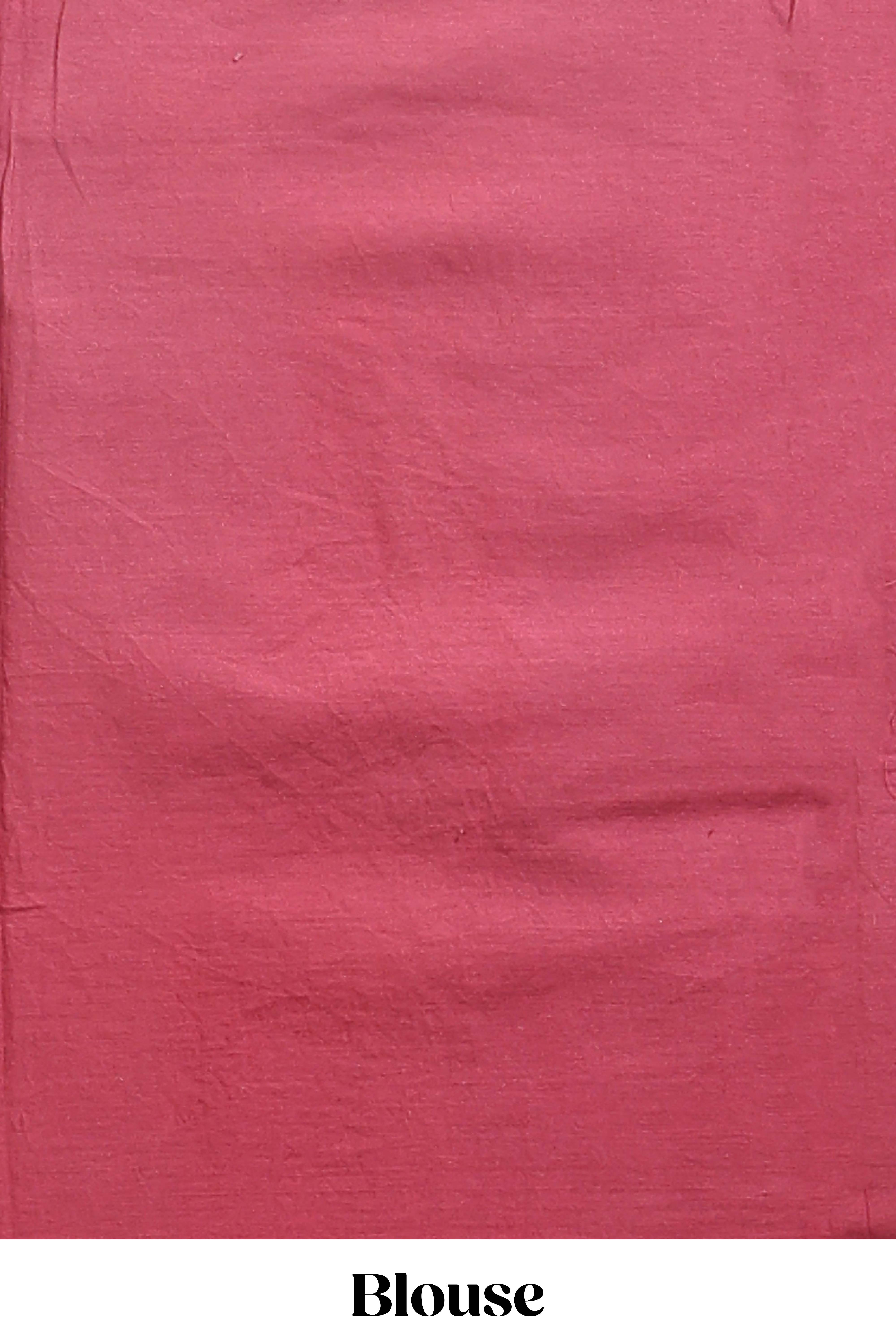 Borderless maroon shibori print mul mul cotton saree with matching blouse
