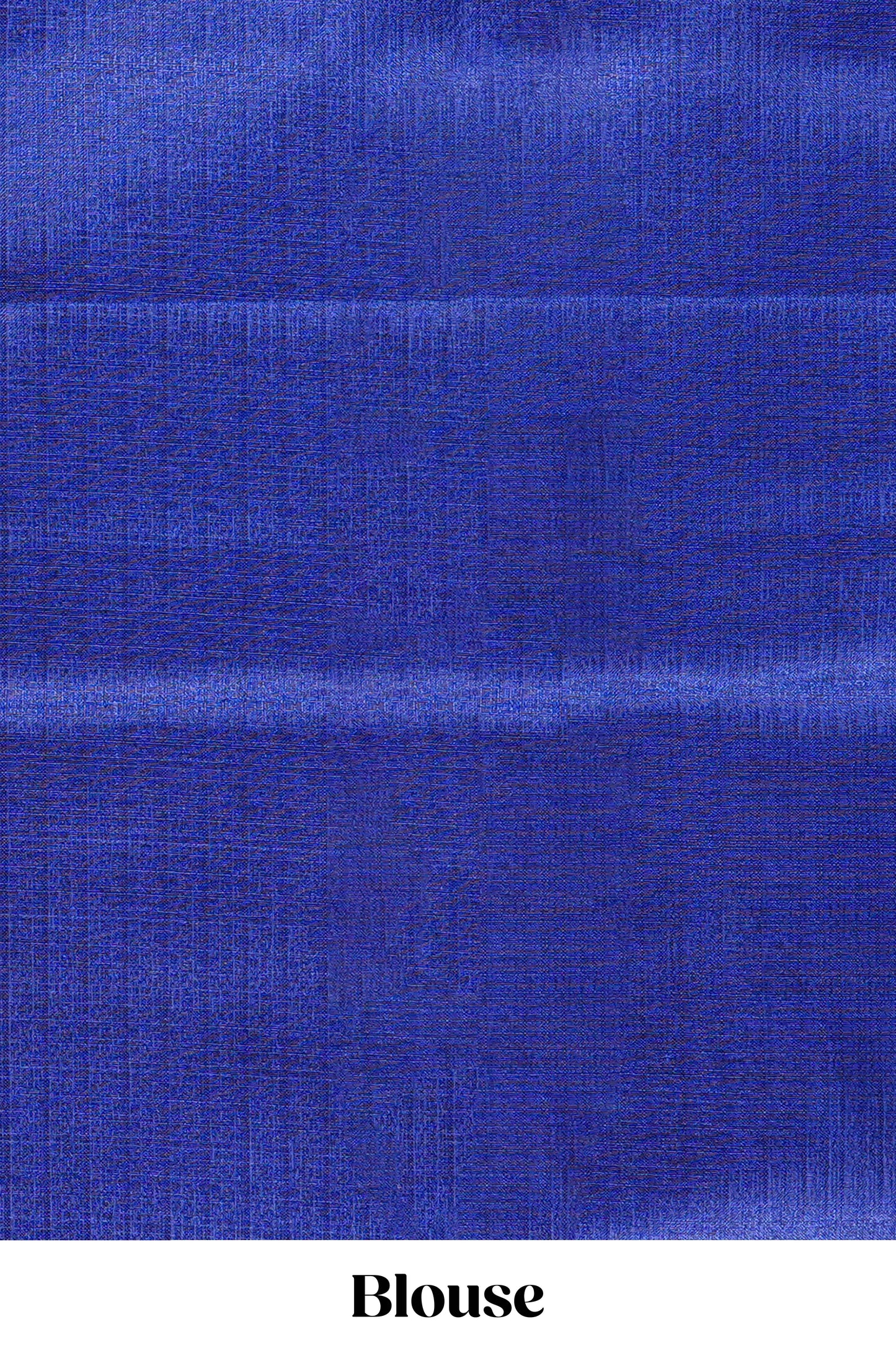 Borderless blue khadi cotton saree with adire batik print and chess board pallu