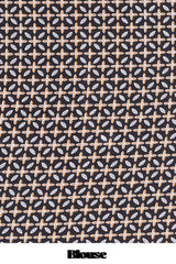 Black satin modal saree with orange polka print, contrast checked pallu, and printed blouse