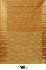 Kanchipuram Vairaoosi and Checks Pure Silk Saree in Antique Mustard Gold with Self Zari Border