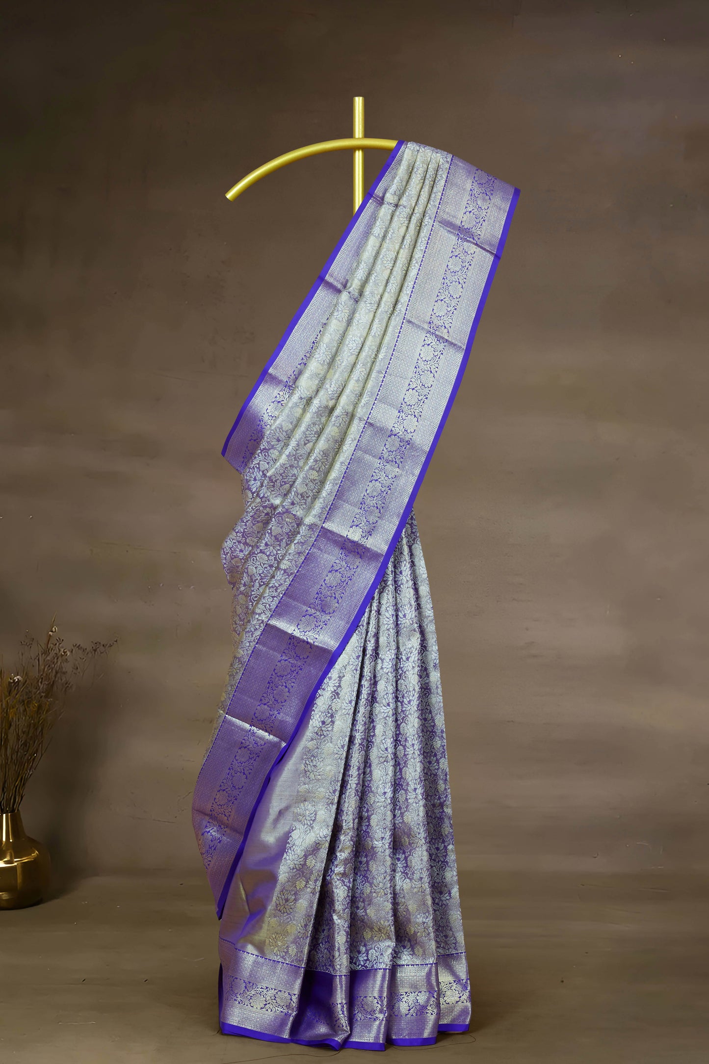 Blue Pure Tissue Silk