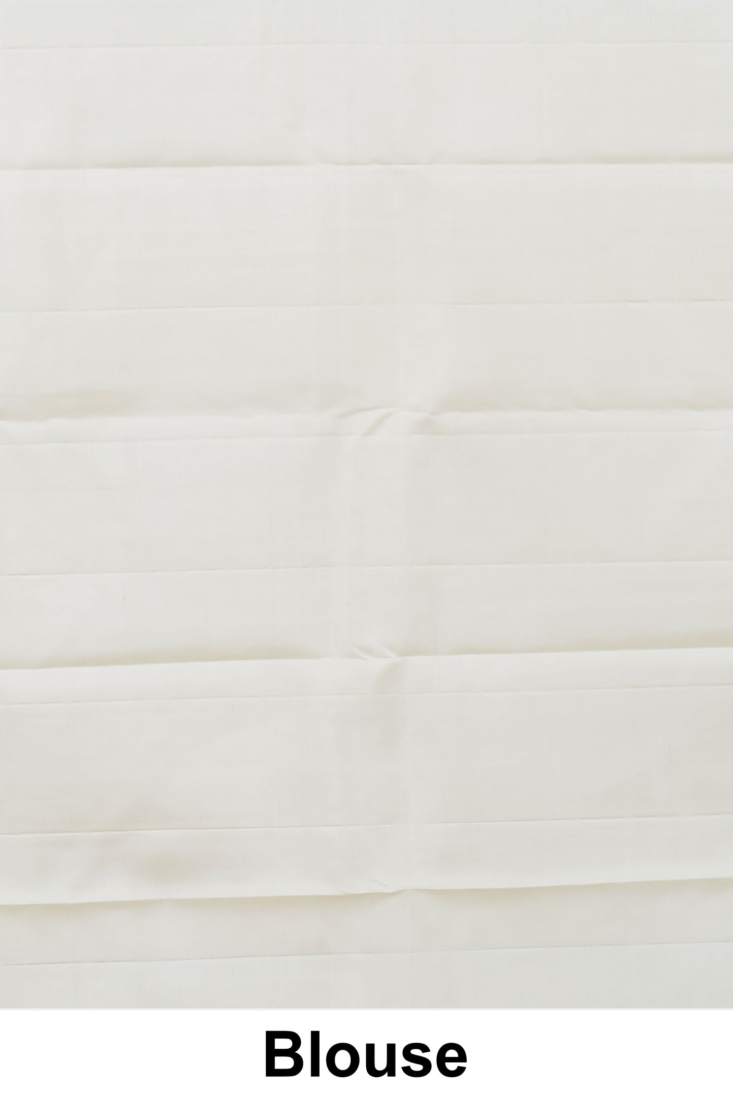 Ivory White Kanchipuram Silk Saree with Long Zari Border