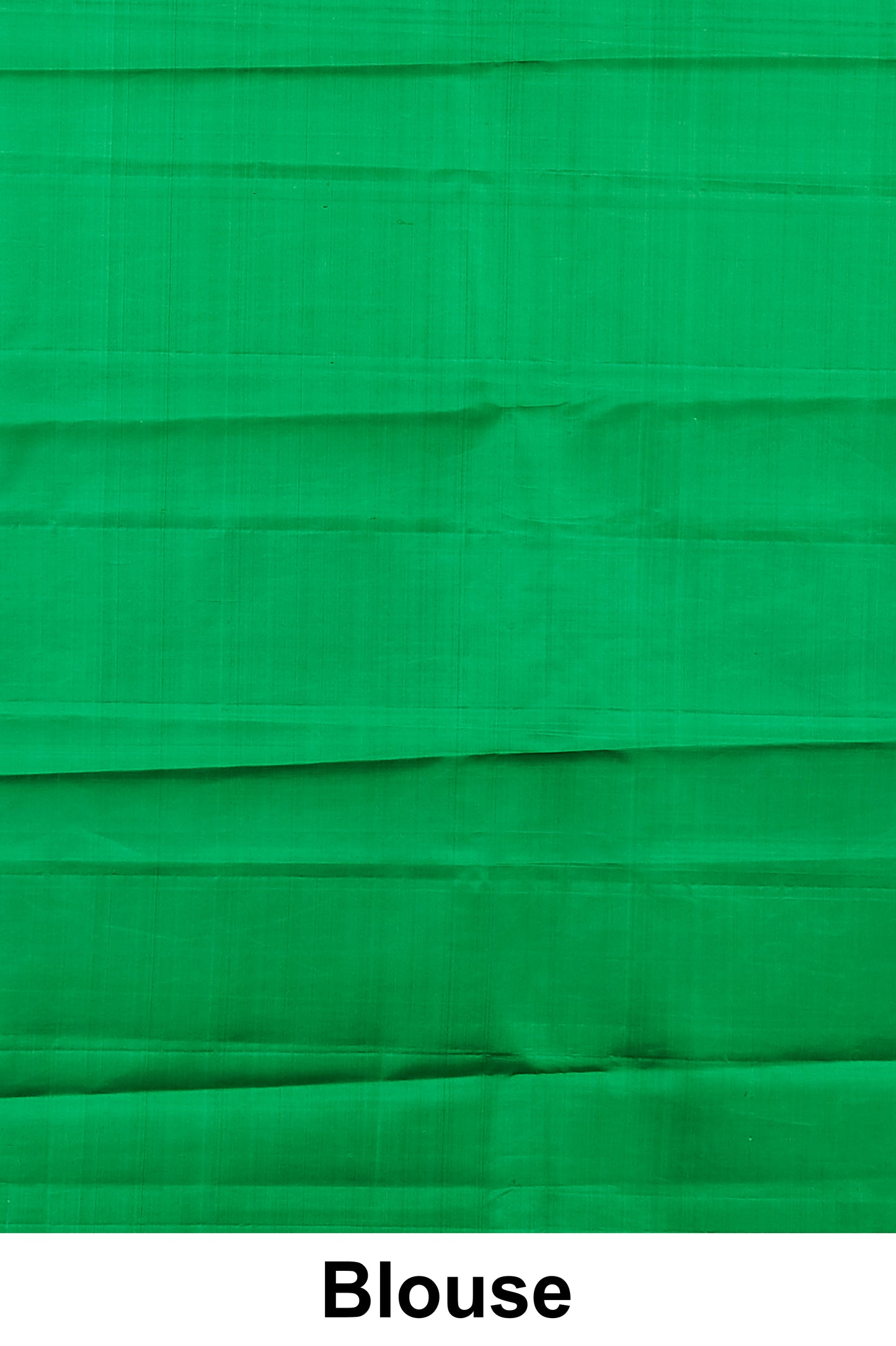 Emerald Green Kanchipuram Silk Saree with Golden Zari Buttas and Intricate Border