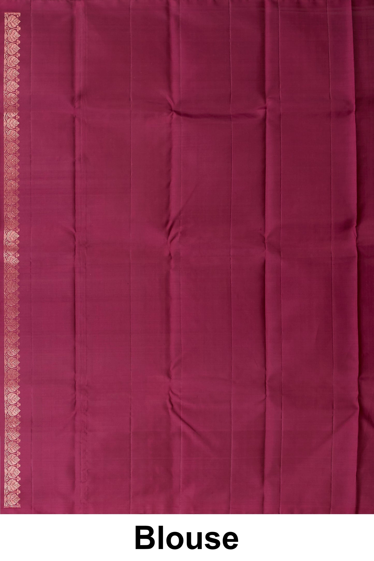 Plum Purple Borderless Kanchipuram Pure Silk Saree with Oversized Zari Body Motifs