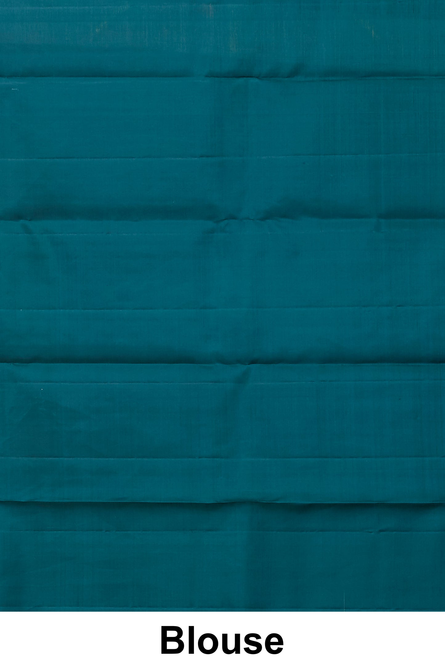 Ivory & Teal Borderless Kanchipuram Pure Silk Saree with Zari Body Buttas