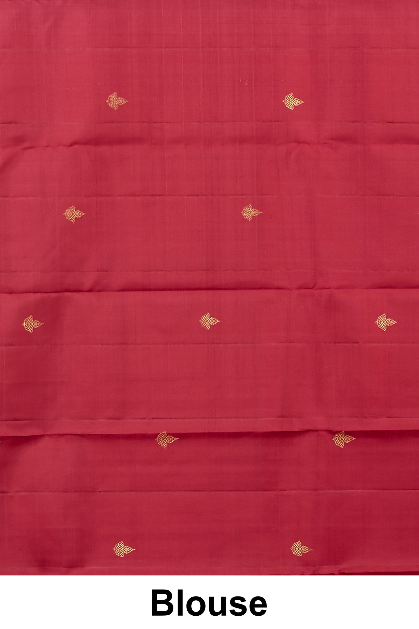 Deep Wine Kanchipuram Borderless Pure Silk Saree with Zari Floral Buttas