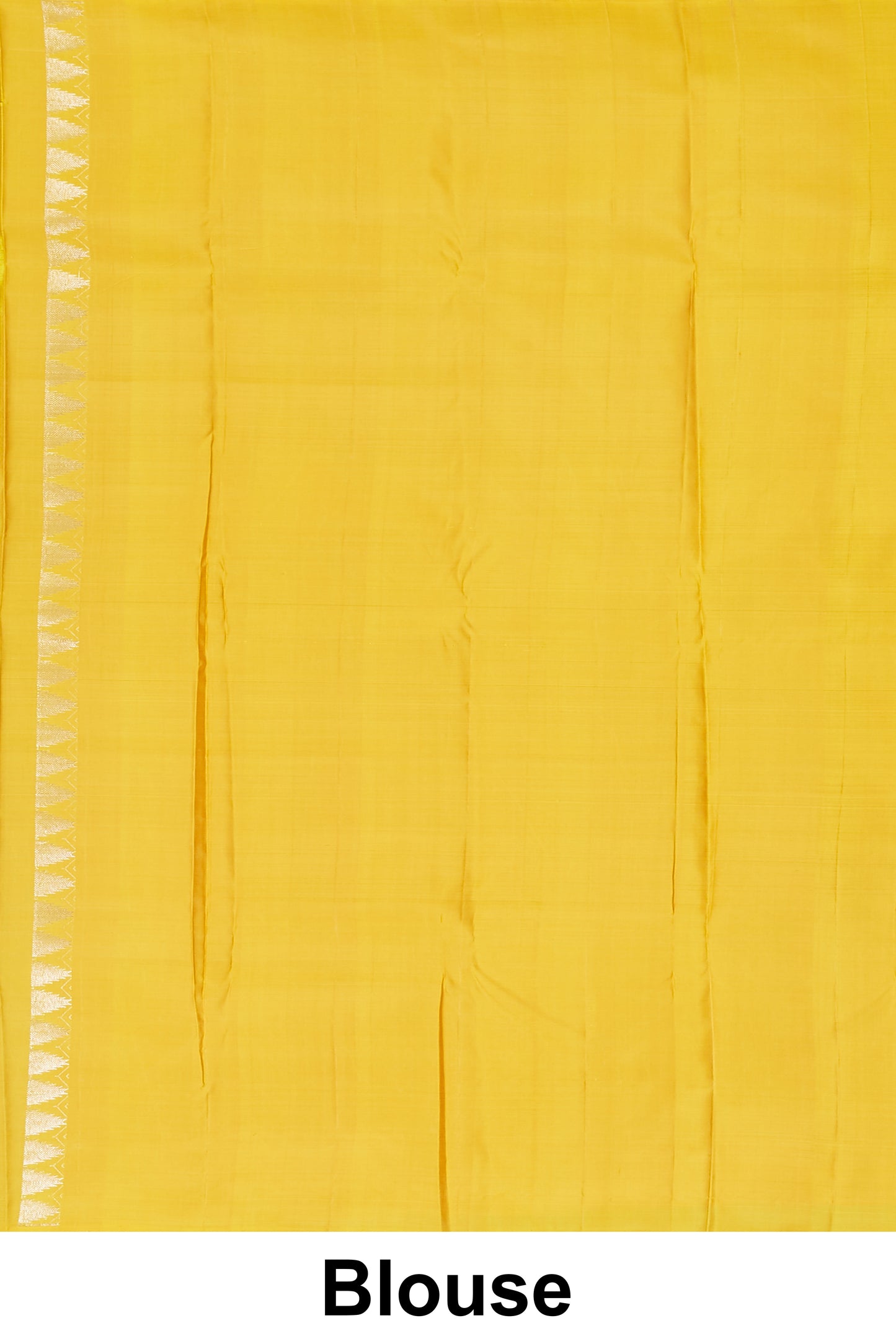 Soft Grey Kanchipuram Borderless Pure Silk Saree with Gold Round Body Buttas