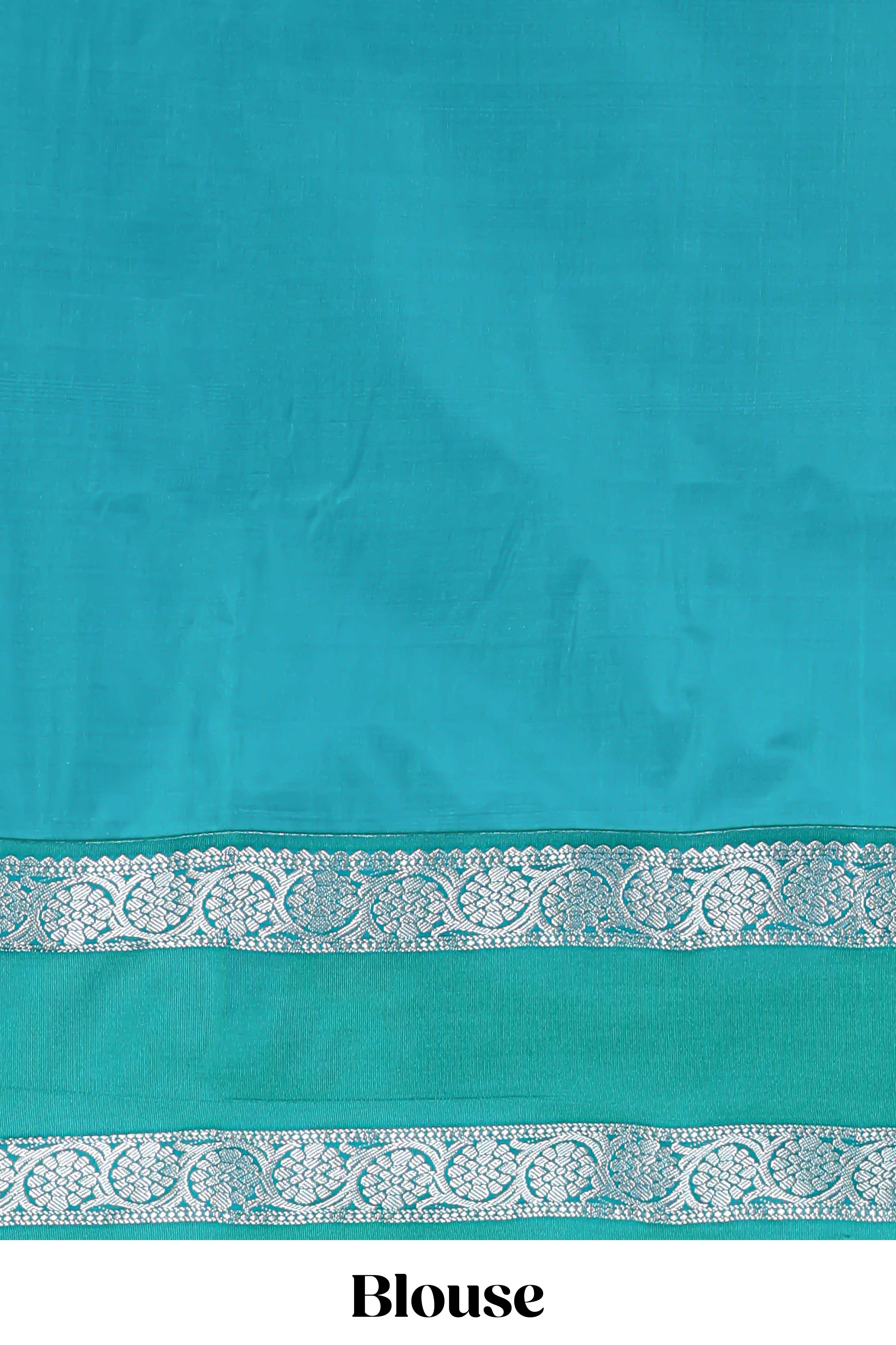 Purple checked zari butta semi soft silk saree with contrast border and pallu