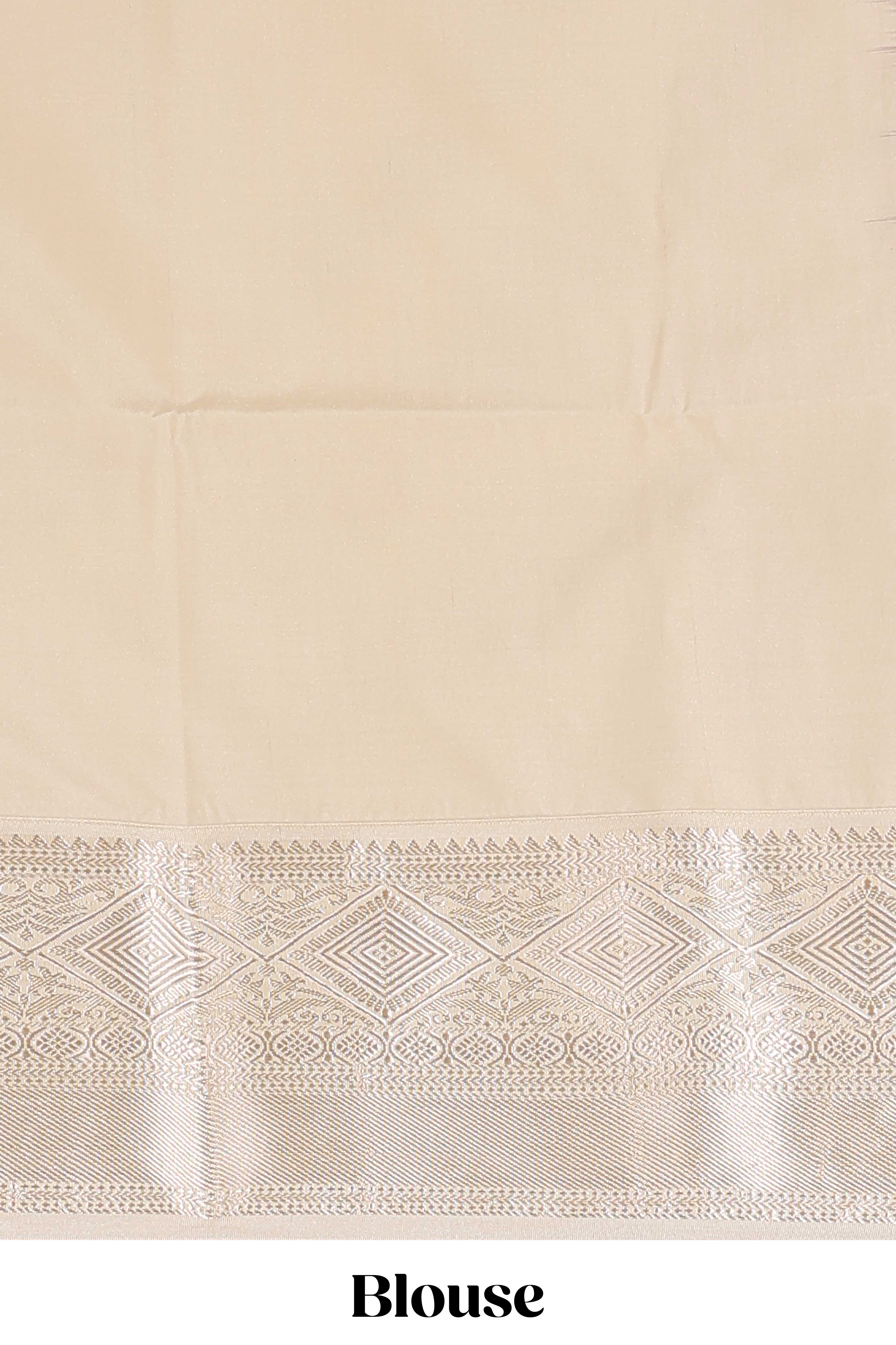 Purple zari butta design semi soft silk saree with contrast border and pallu