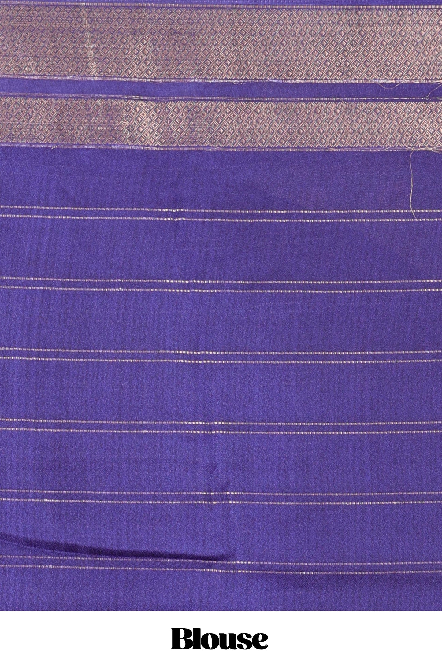 Blue moss chiffon floral printed saree with contrast jacquard border and jari line blouse