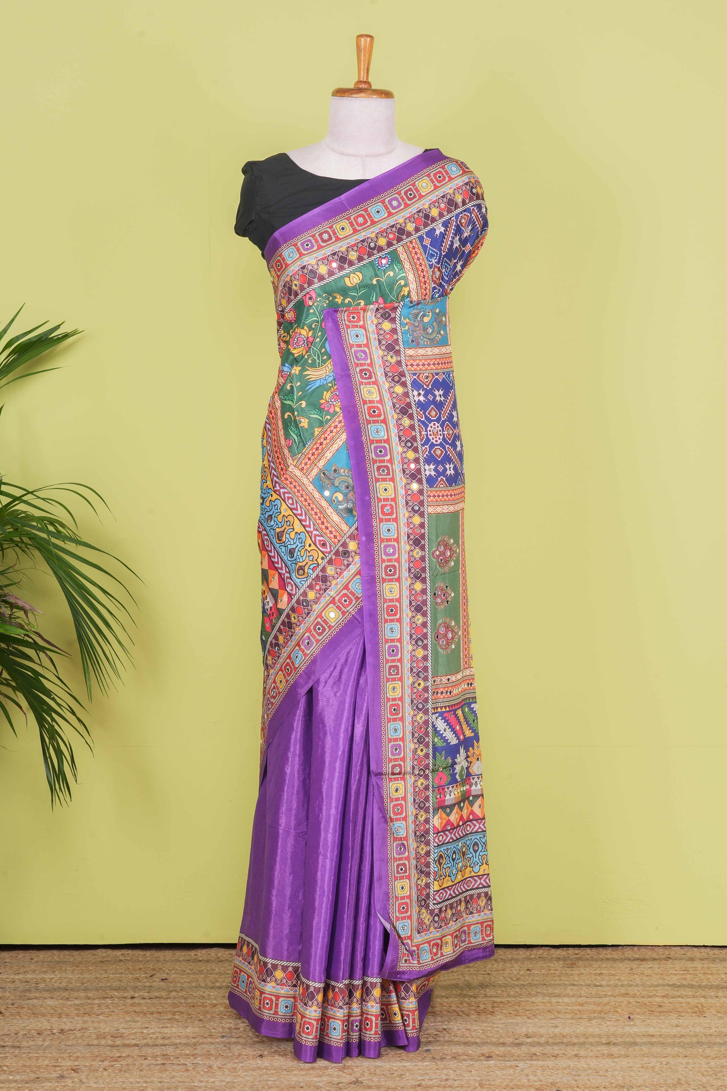 Rajasthani Mirror Work Saree