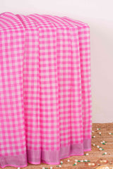 Pink Linen Saree