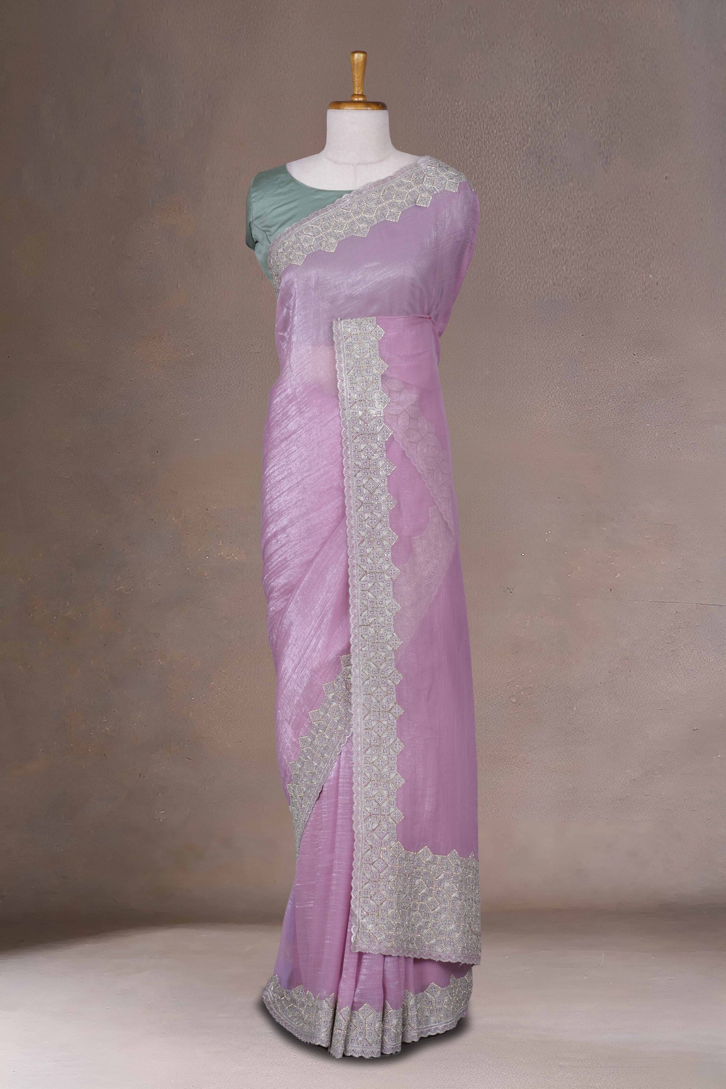 Lavender Designer Sarees