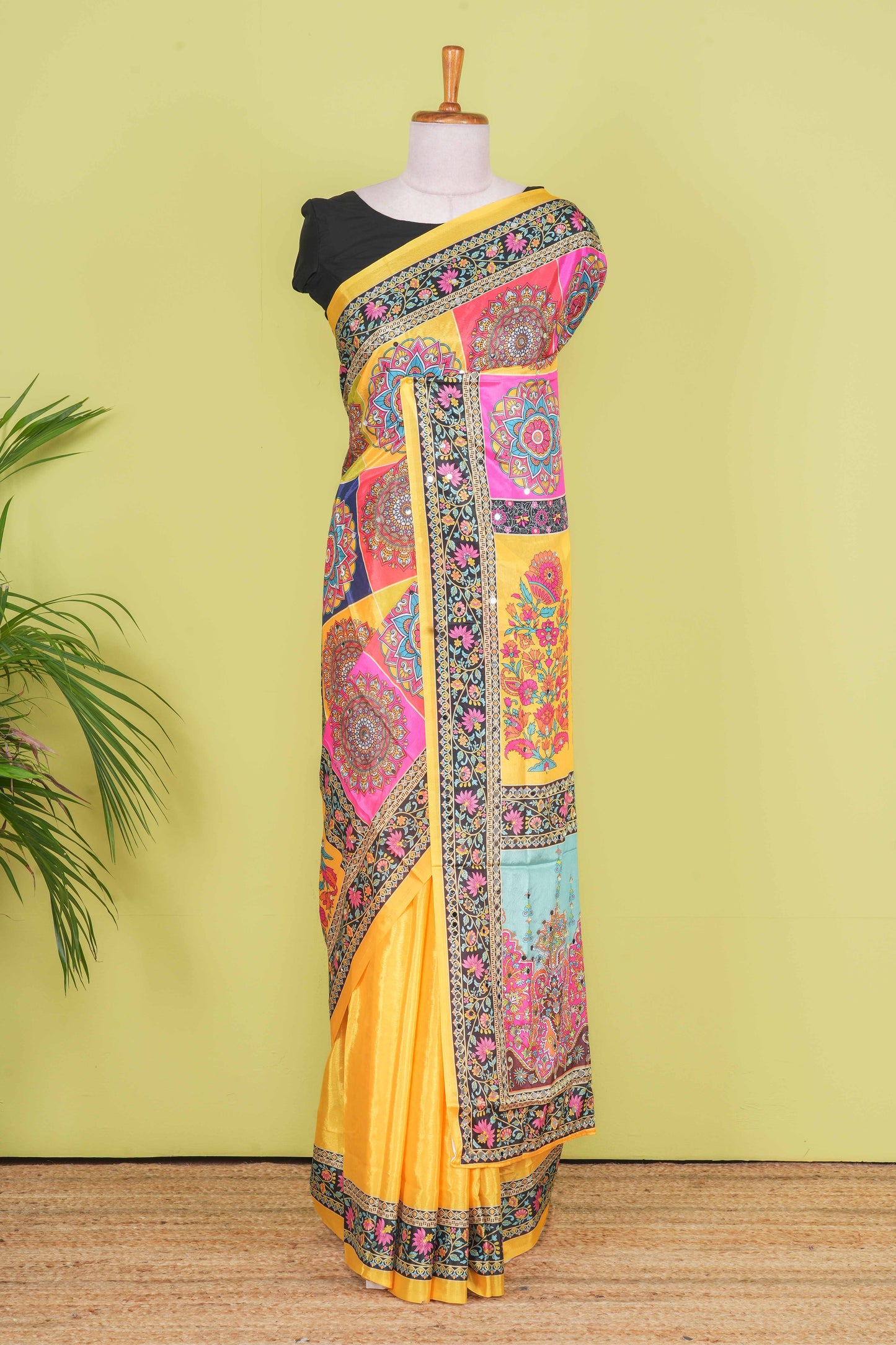 Rajasthani Mirror Work Saree