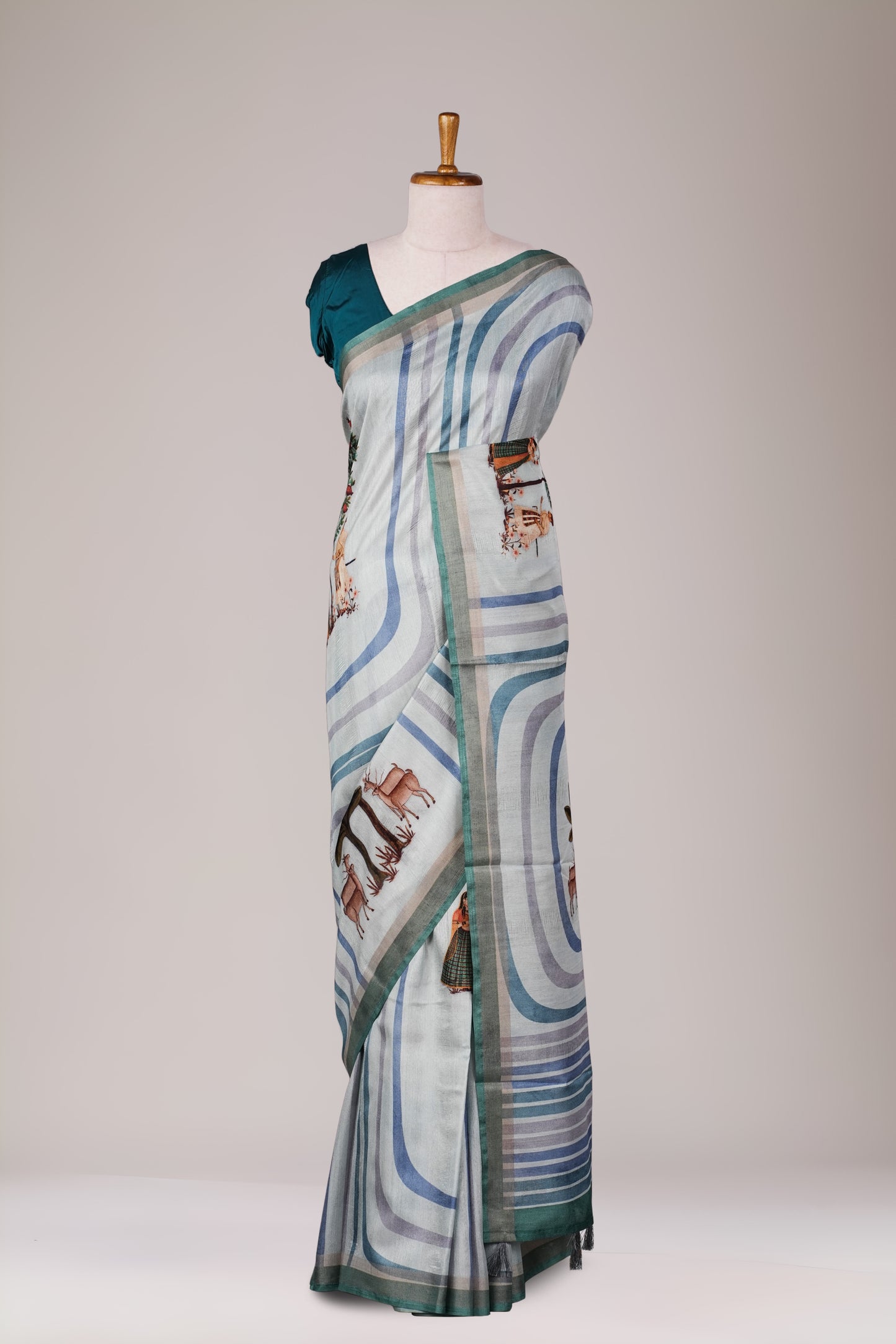 Green Printed Sarees