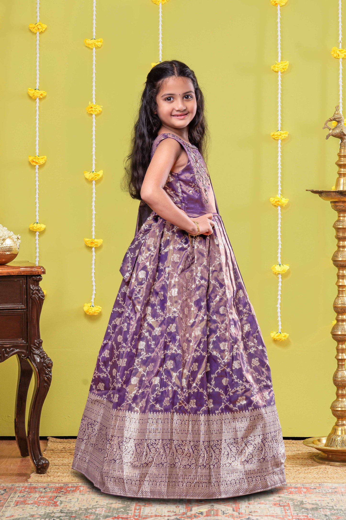Girl's Banarasi Gown