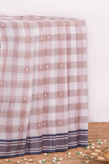 Bengal Cotton Saree Checks With Thread Butta