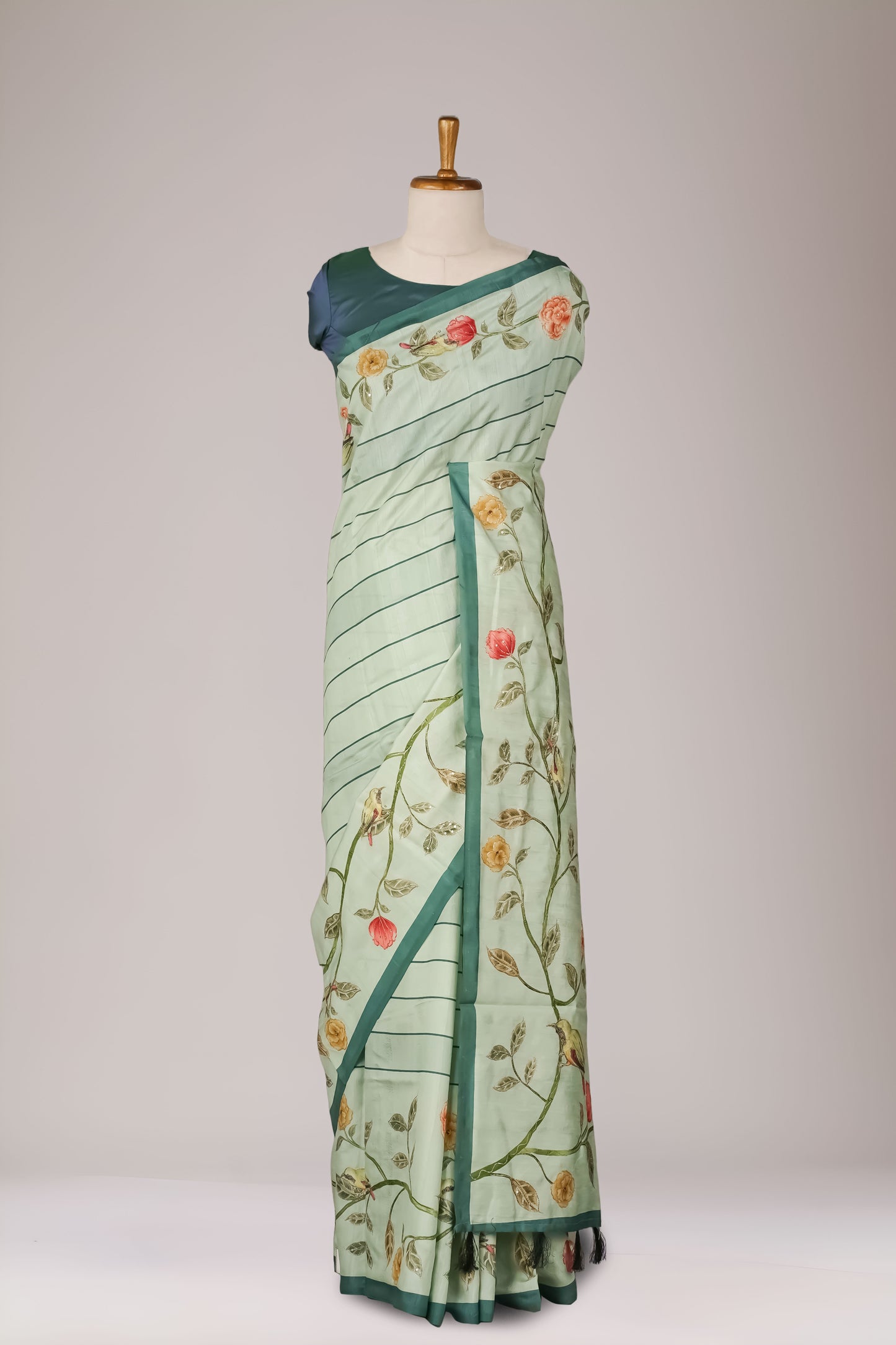 Green Printed Sarees