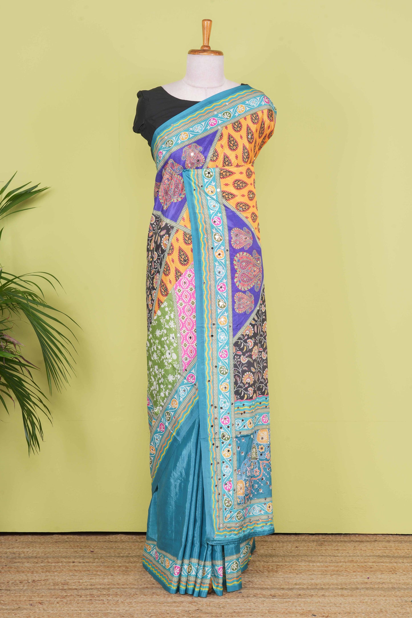 Rajasthani Mirror Work Saree
